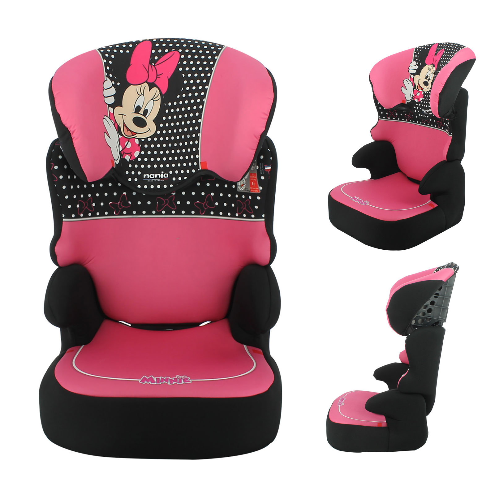 Disney Minnie Mouse Ruxton Comfort Plus Group 2/3 Car Seat - Pink (4-12 Years)