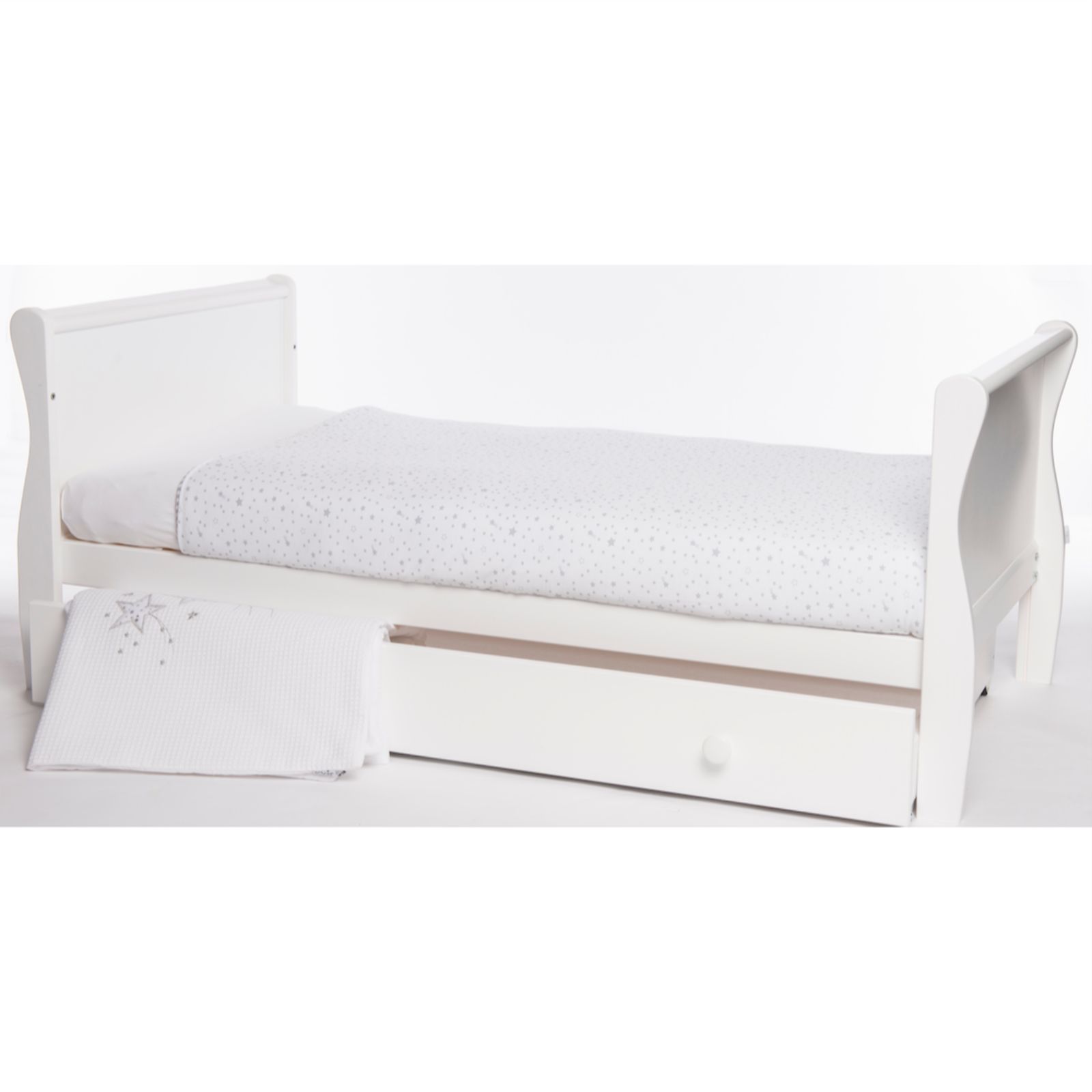 Sleigh Toddler Bed - White