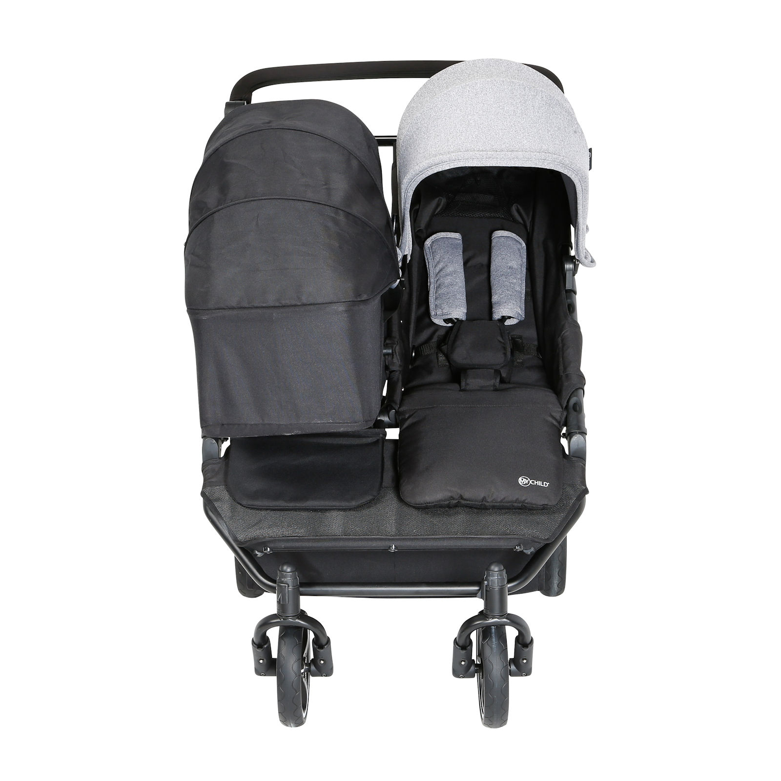 my child easy twin double stroller travel system