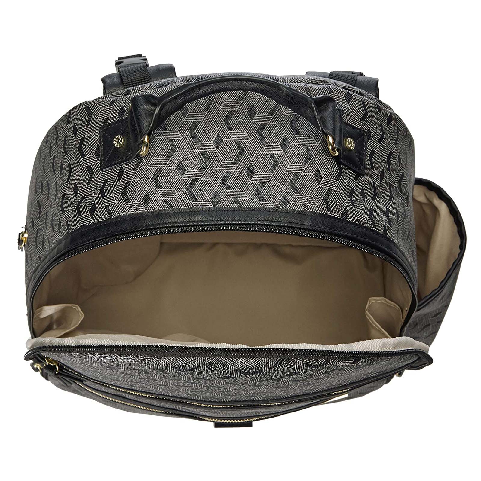 Skip Hop Deco Vegan Leather Saffiano Backpack / Changing Bag - Grey / Black | Buy at Online4baby