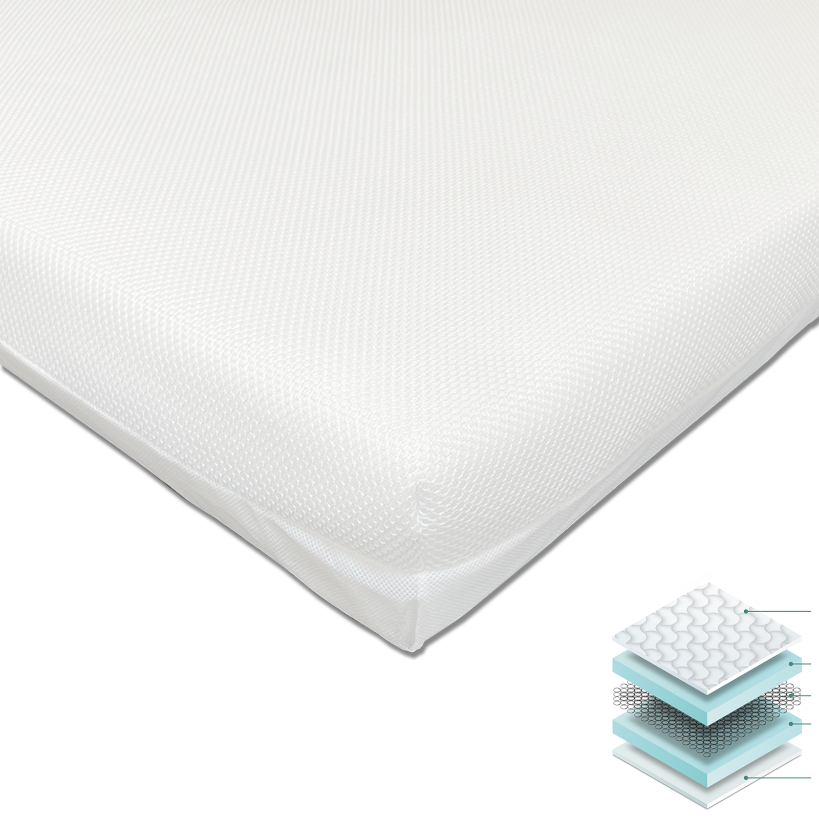 Mee Go Epernay Cot Bed With Maxi Air Cool Mattress Grey
