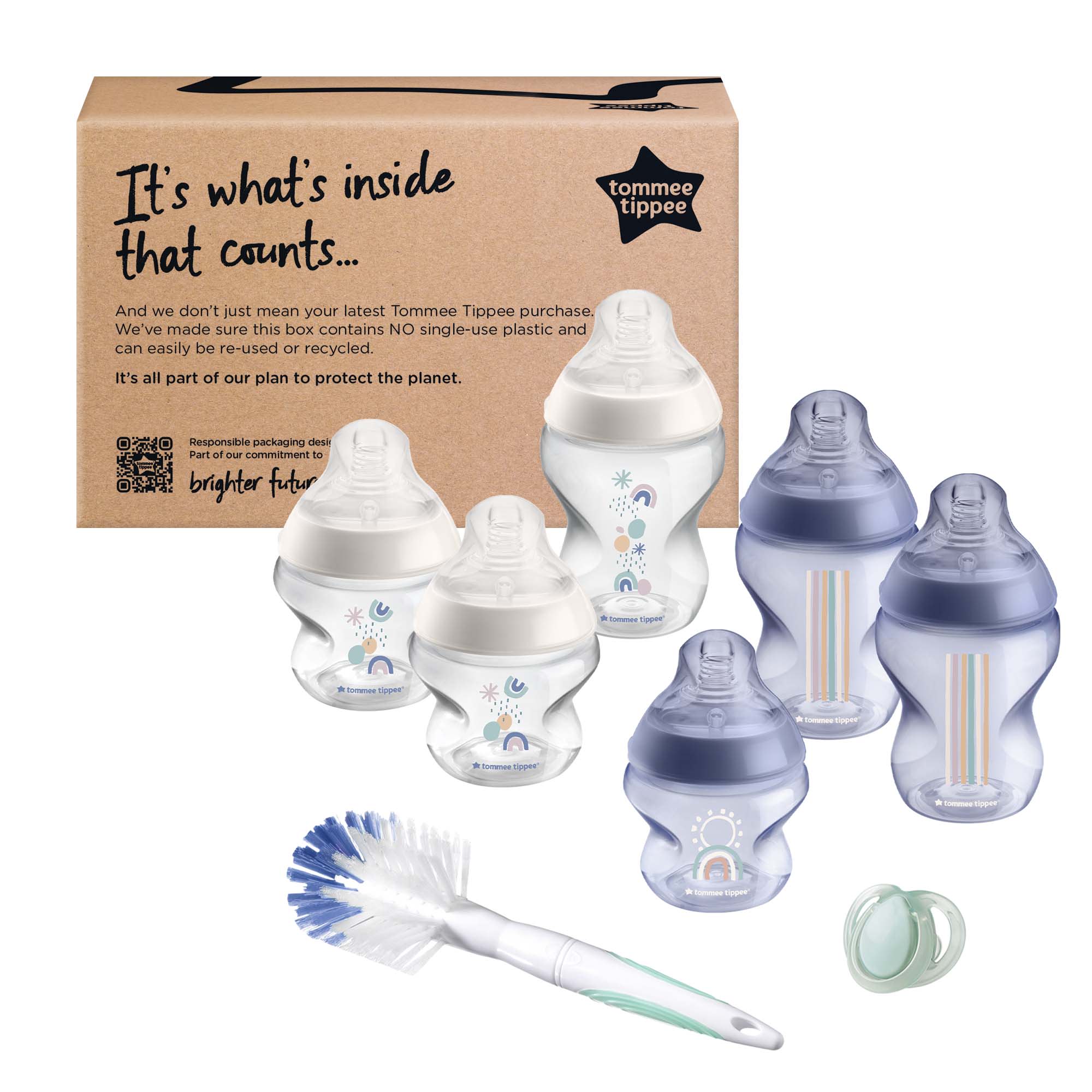 Tommee Tippee 12pc Perfect Prep Machine Electric Steriliser Anti-Colic Baby  Bottle Feeding Bundle With Thermometer - White / Blue