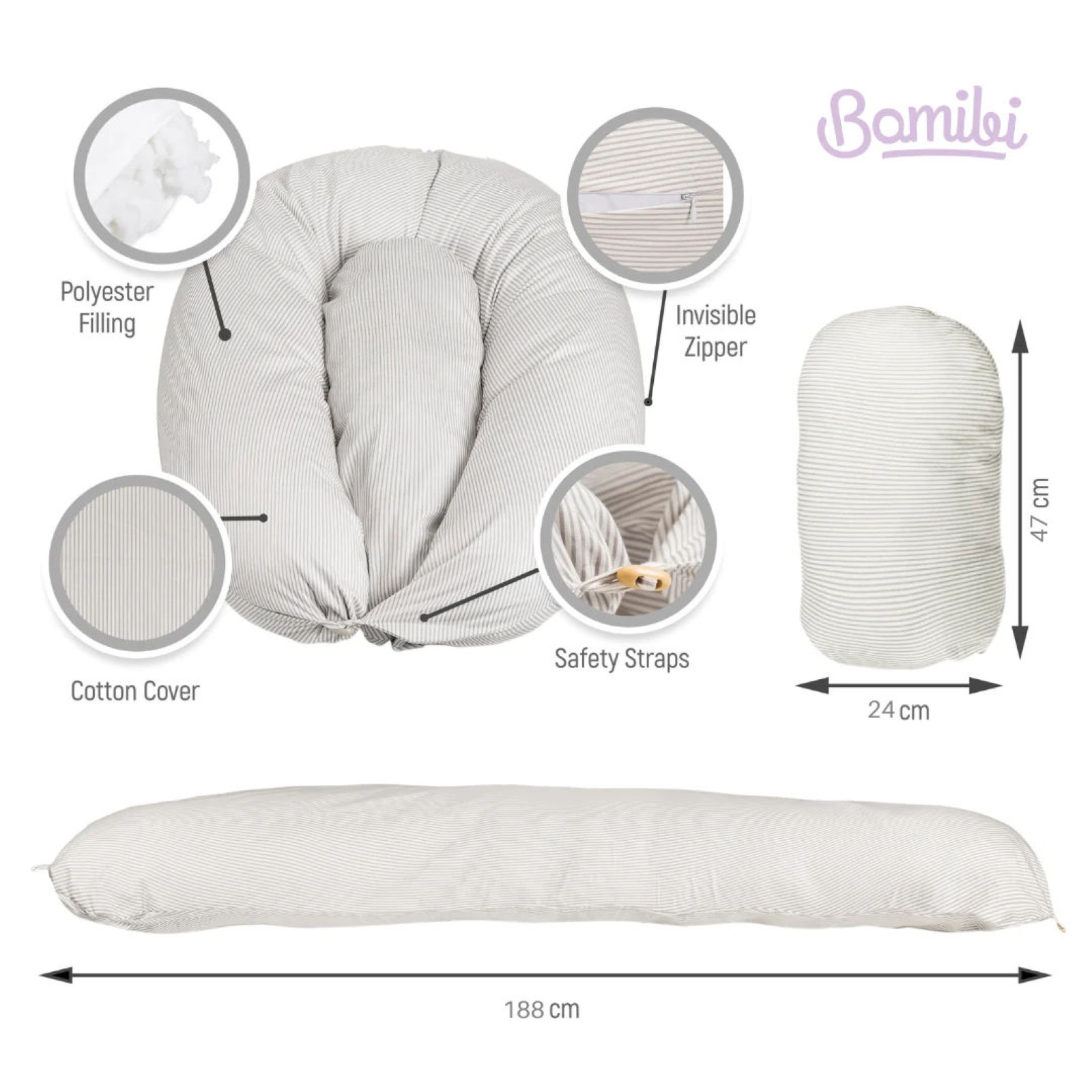 Linenovation Microfibre Solid Pregnancy Pillow Pack of 1 - Buy Linenovation  Microfibre Solid Pregnancy Pillow Pack of 1 Online at Best Price in India
