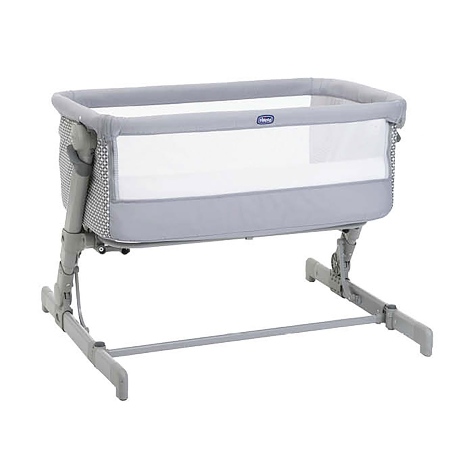 Chicco Next2Me GO 3in1 Pop Up Co-Sleeping Folding Bedside Crib & 2 White  Fitted Sheets – Soft Grey
