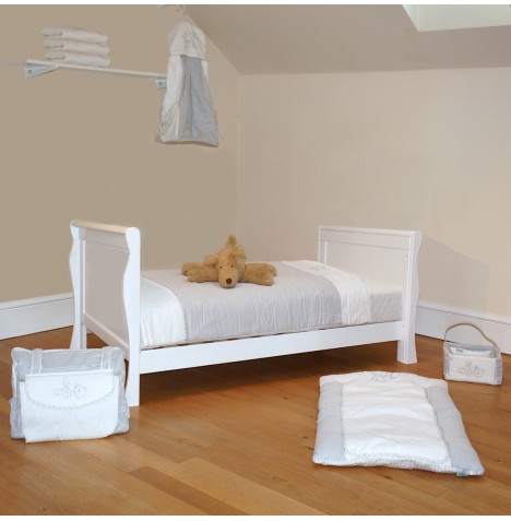 4BABY sleigh  cot bed and mattress- junior bed