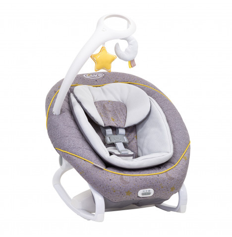 Musical / Ways Graco & Vibration Soother Swing All Sounds at Rocker with | Online4baby – Stargazer Grey 2in1 Buy
