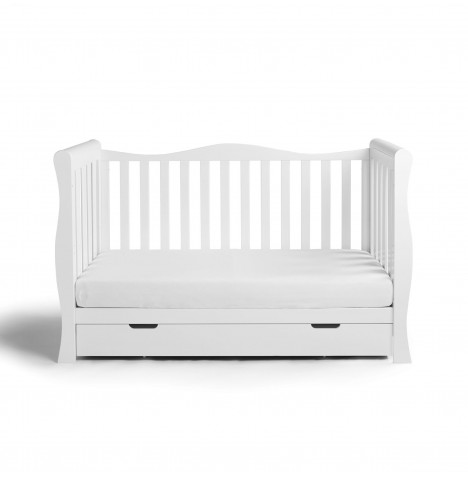 Puggle-Slatted-Luxe-Sleigh-Cot-Bed-White 3