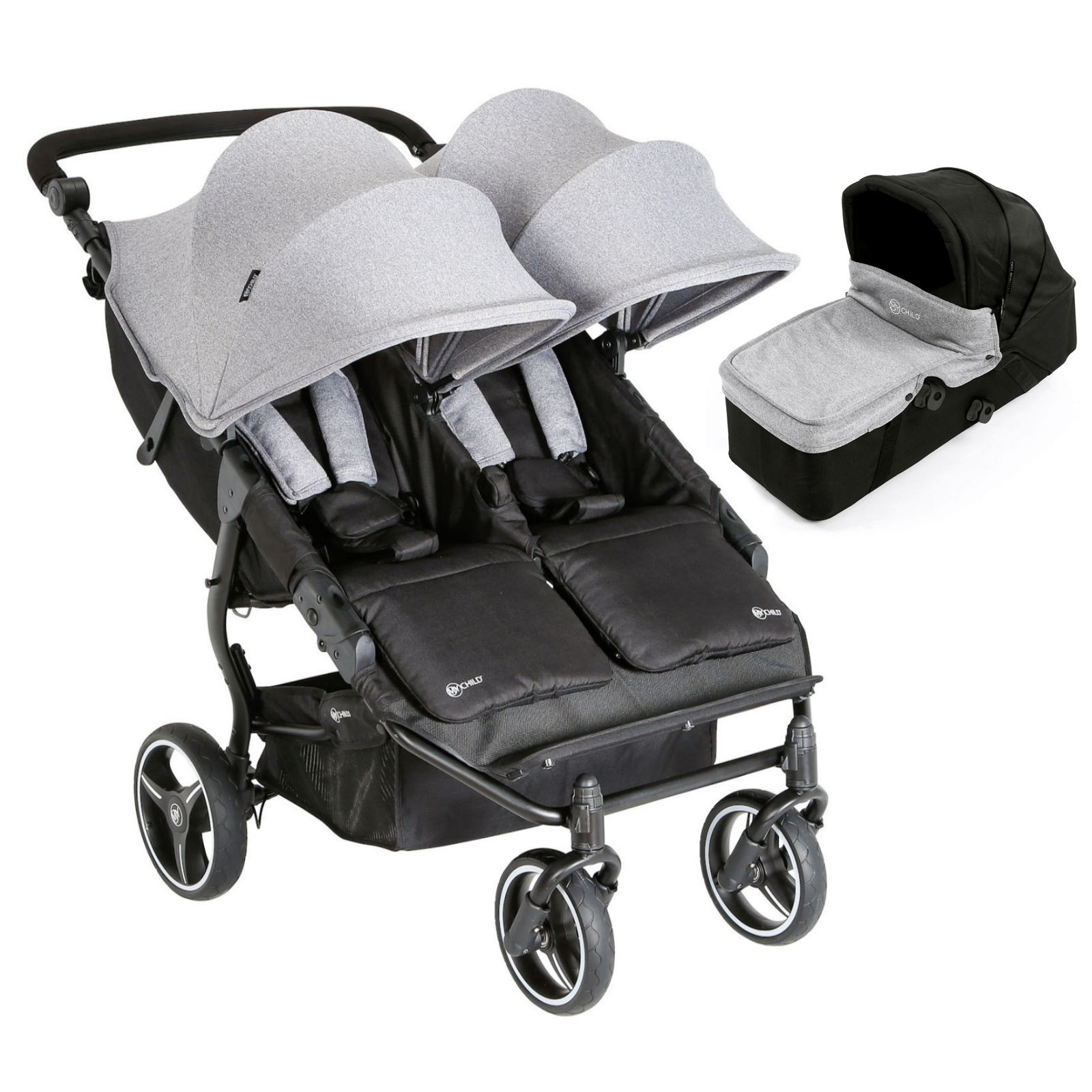 double pushchair suitable for newborn and toddler