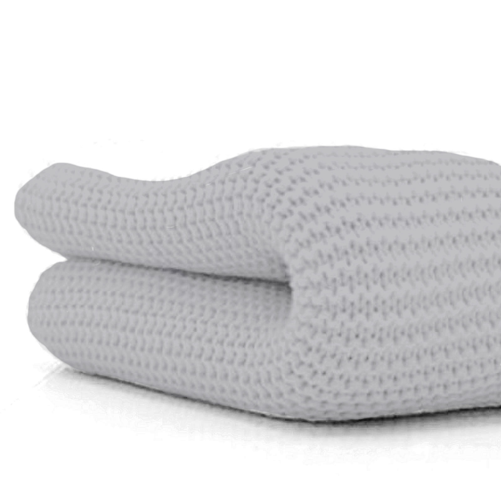 4baby Soft Cotton Cellular Pram / Moses Basket Blanket - Grey