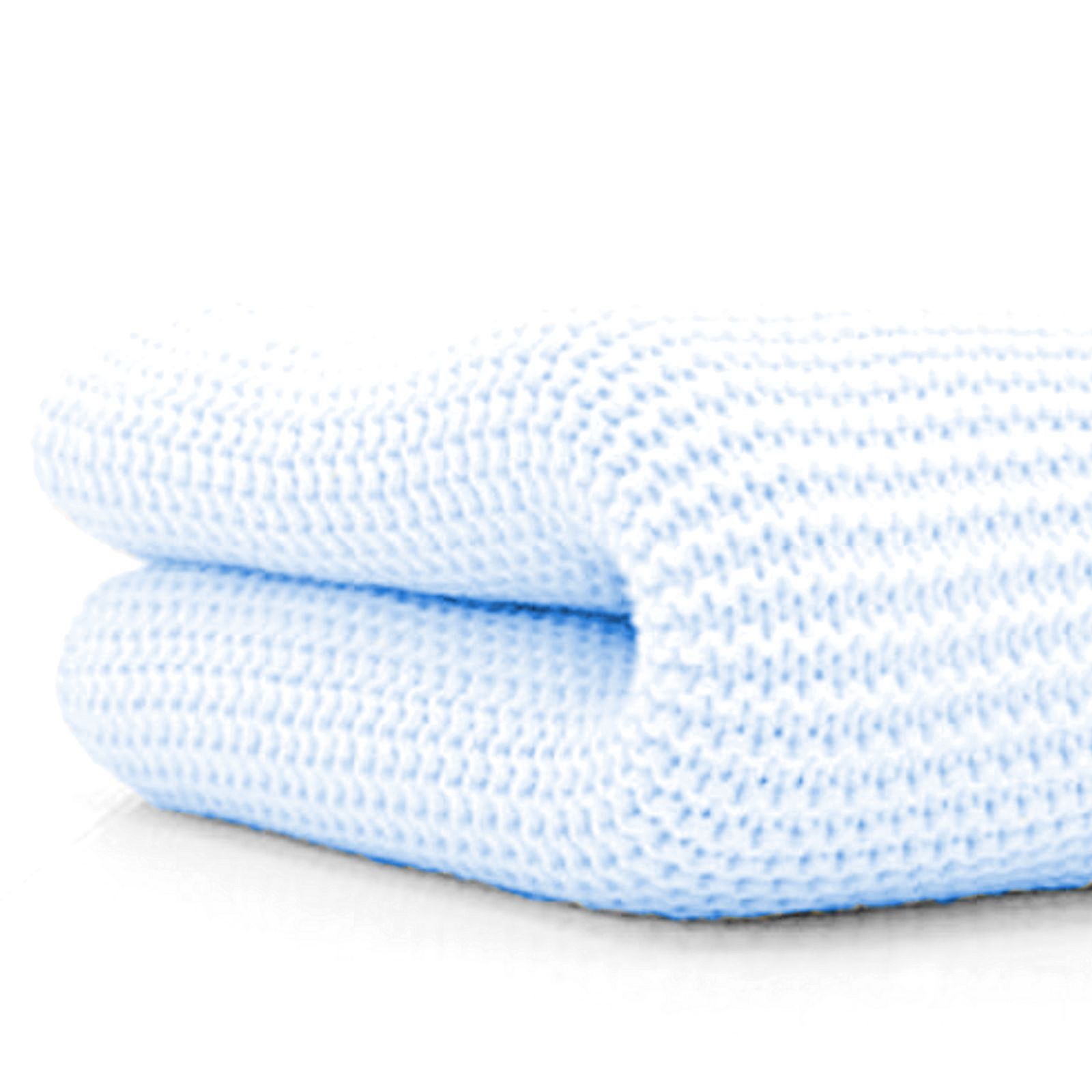 4baby Soft Cotton Cellular Pram / Moses Basket Blanket - Blue