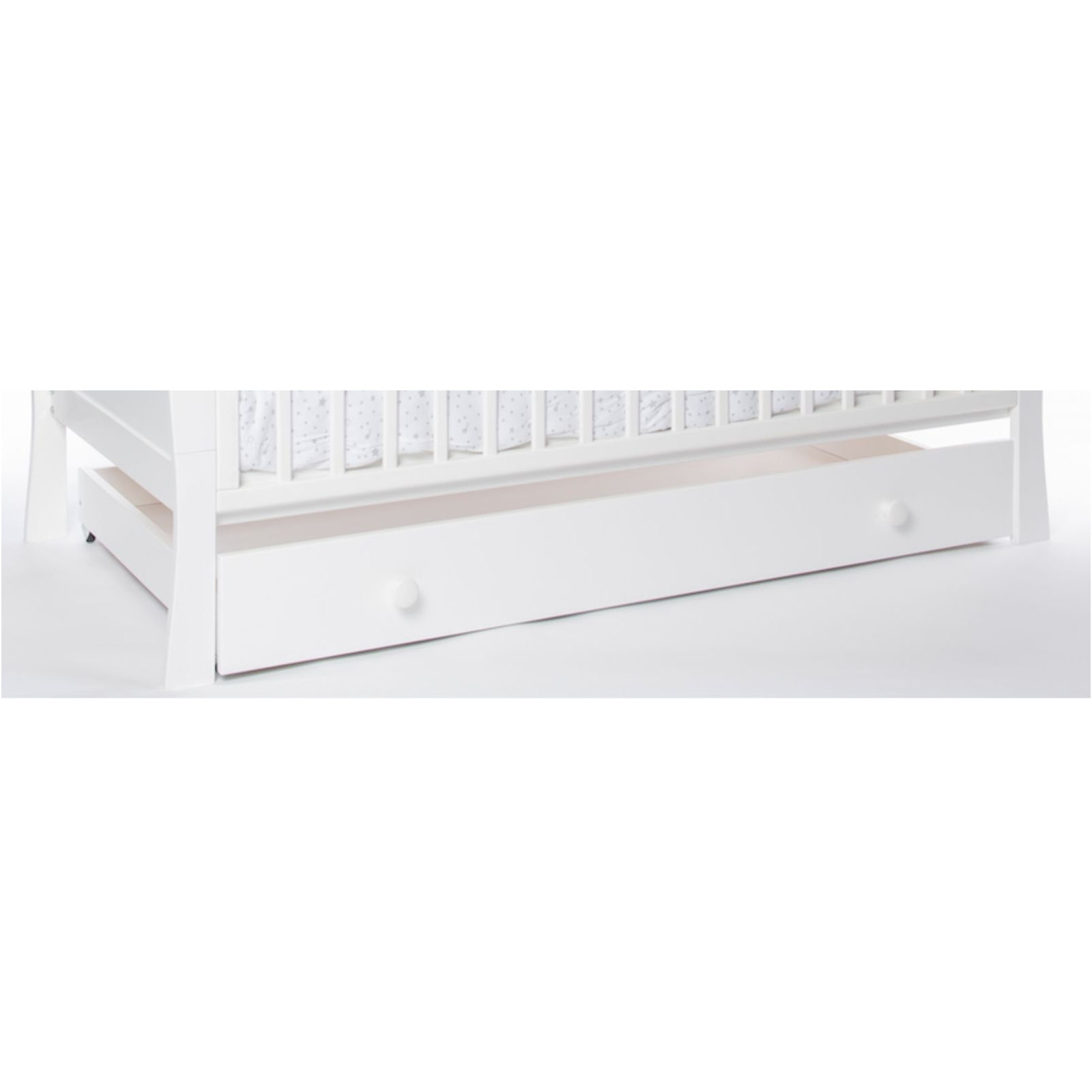 Little Acorns Large Under Bed Rollaway Drawer - White