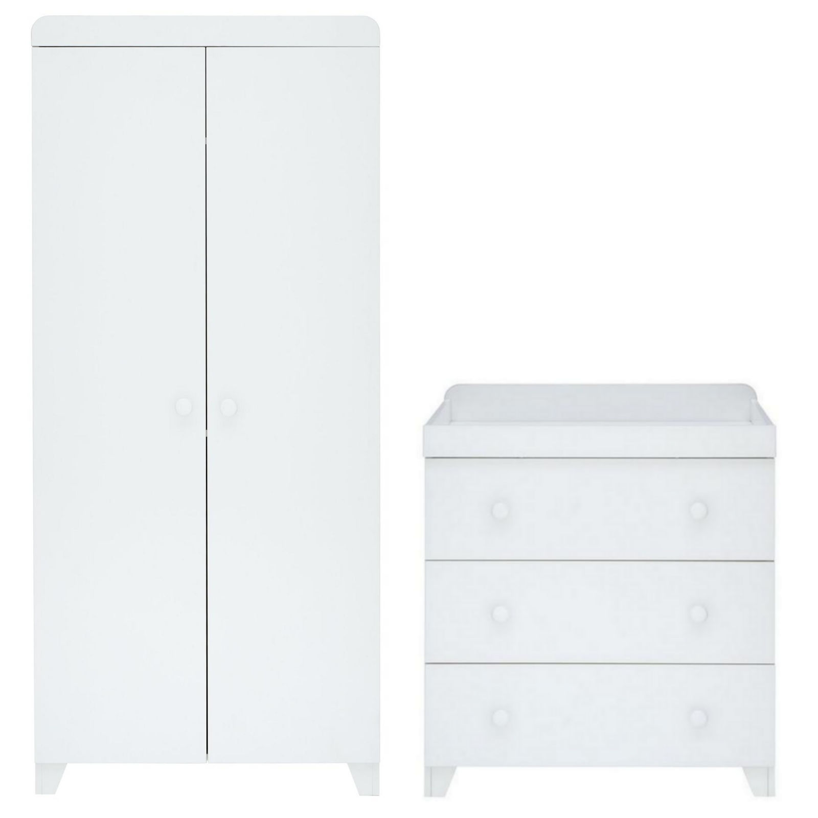 Little Acorns Classic Milano Wardrobe & Dresser - White