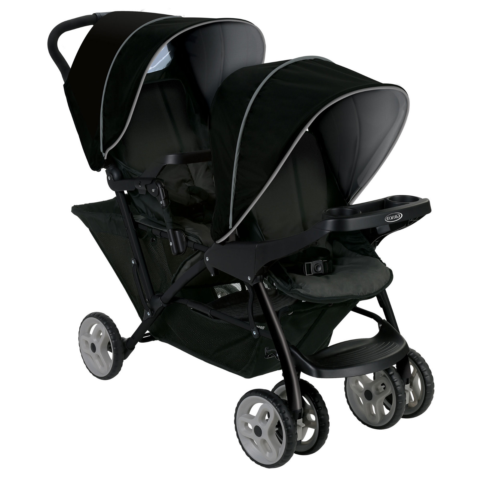 tandem pushchair with car seat