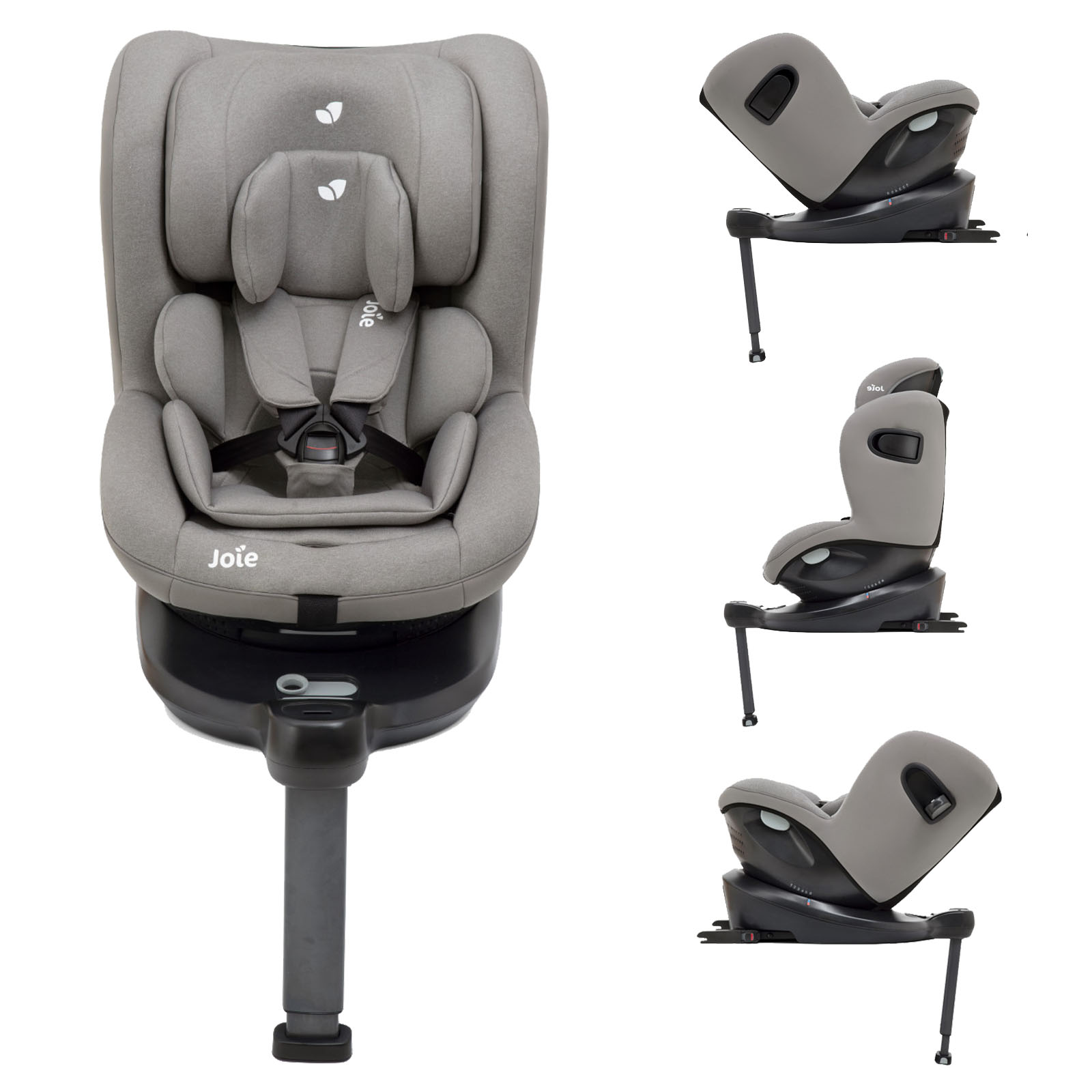 Joie i-Spin 360 iSize ISOFIX Group 0+/1 Car Seat - Grey Flannel