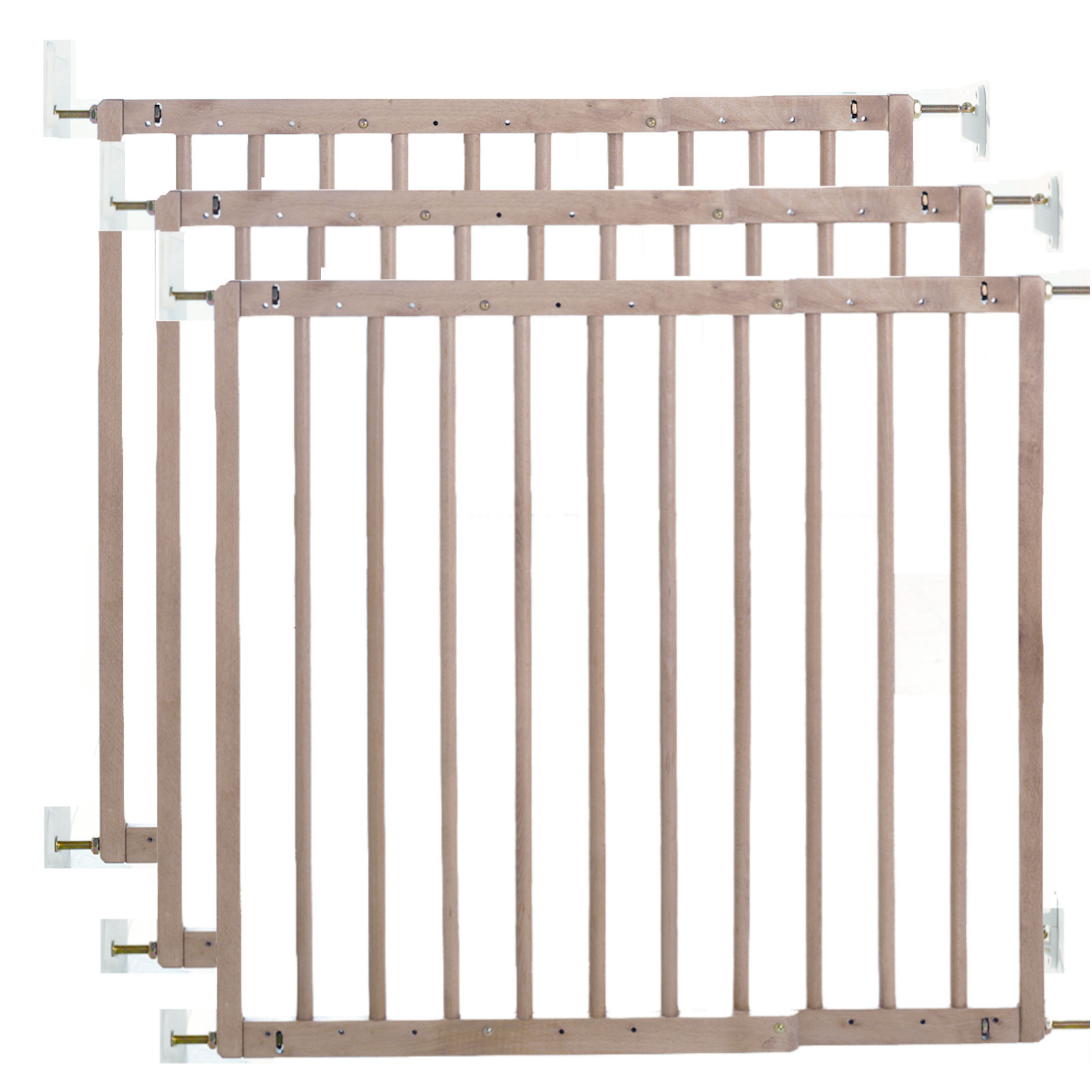 BabyDan Multidan Baby Safety Gate (Pack of 3) - Wood (60.5 - 102cm)