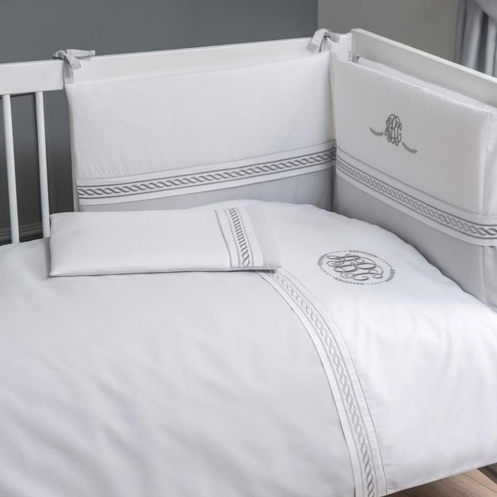 Mee-Go ABC Luxury Boutique 5pc Nursery Cot Bed Bedding Bale Set - Grey