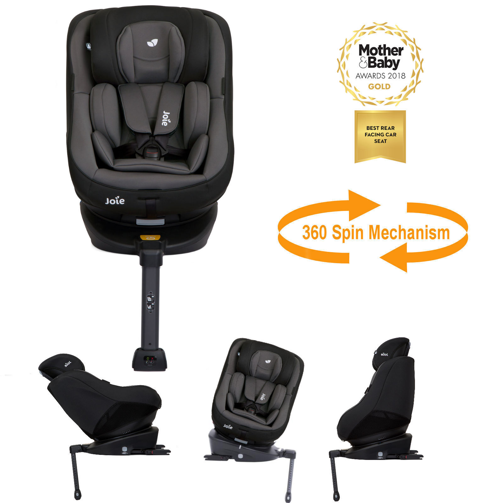 Joie Spin 360 Group 0+/1  Isofix Car Seat - Ember...