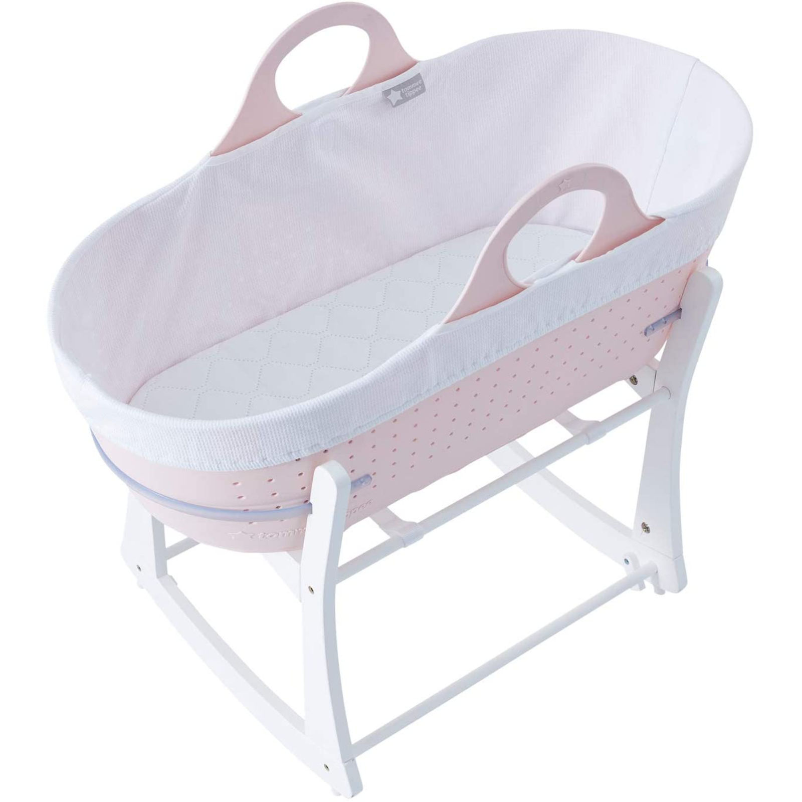 Tommee Tippee Sleepee Moses Basket with Rocking Stand - Pink