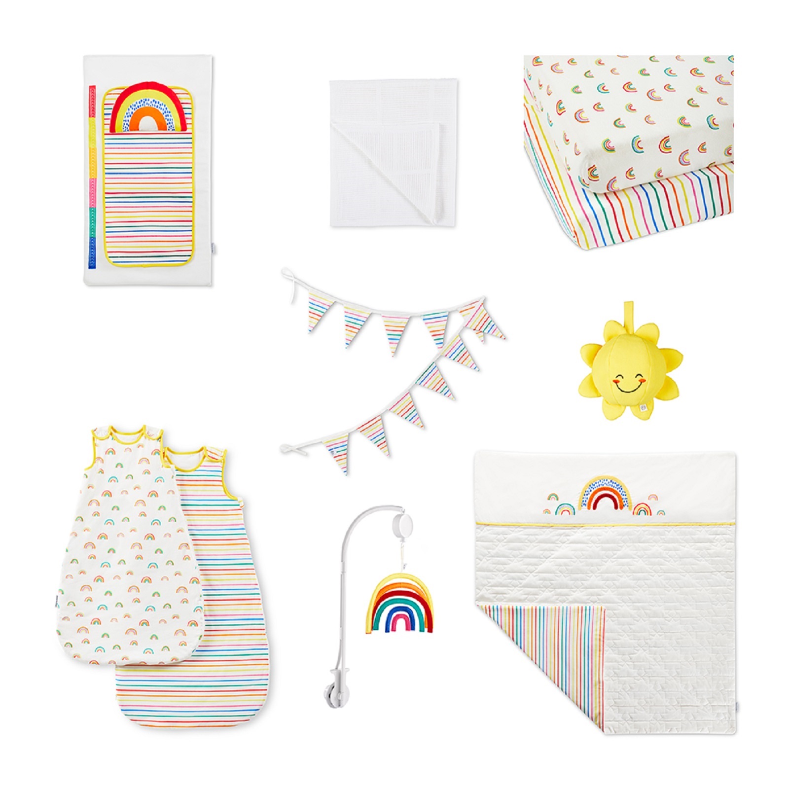 Ickle Bubba Rainbow Dreams 10pc Nursery Starter Set - Multicoloured