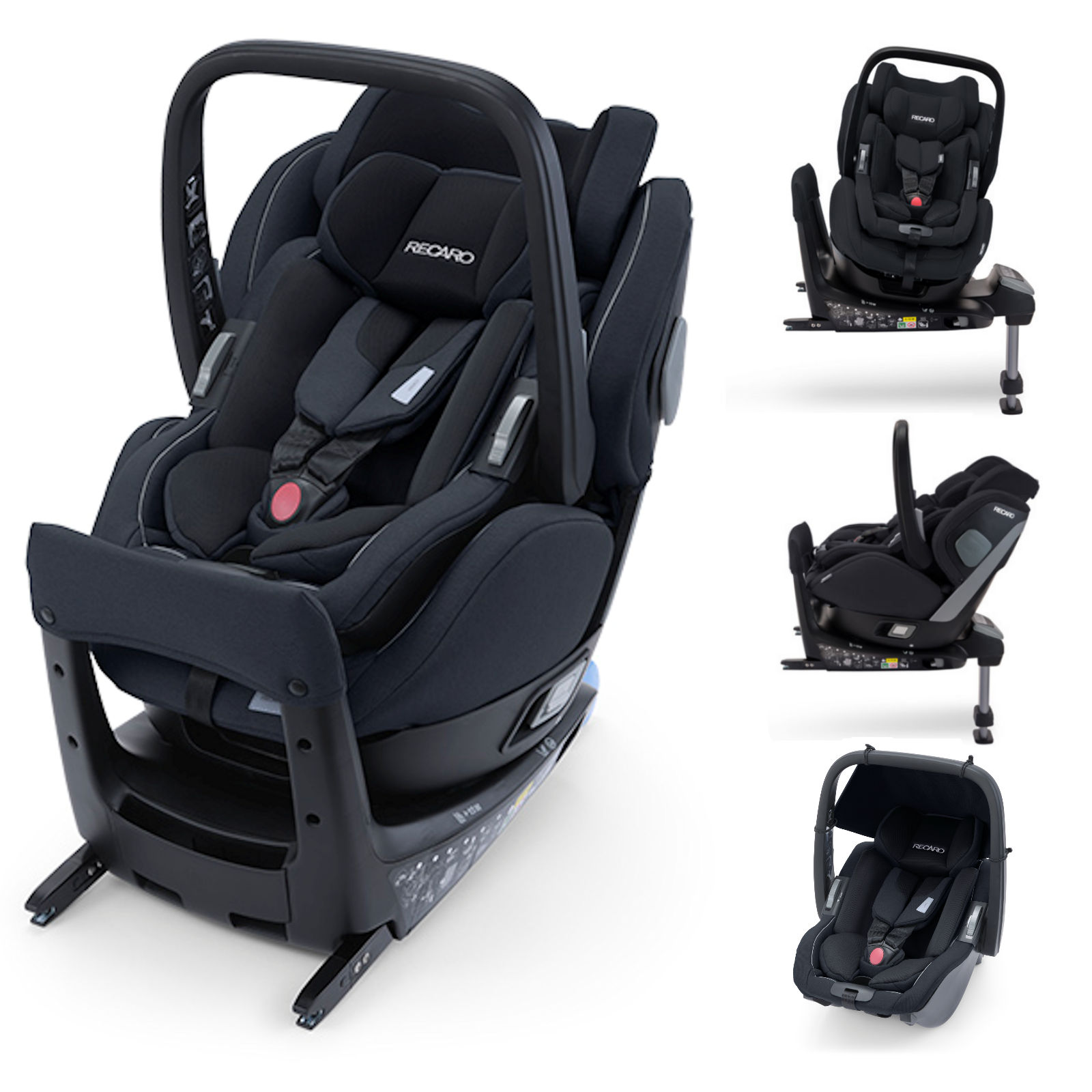 Recaro Salia Elite Prime 360 Rotating 2in1 i-Size Car Seat with ISOFIX Base - Mat Black