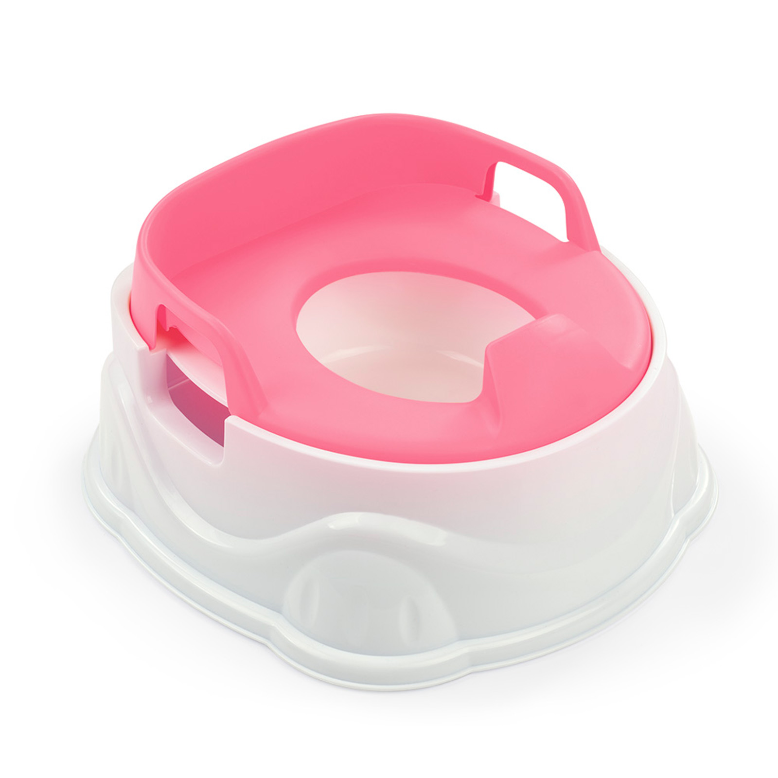 Kids 3 in 1 Potty, Toilet Seat and Step Stool - White and Pink