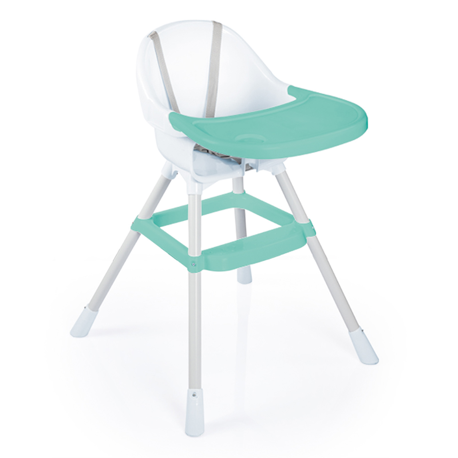 Compact Baby Toddler Highchair - White & Green