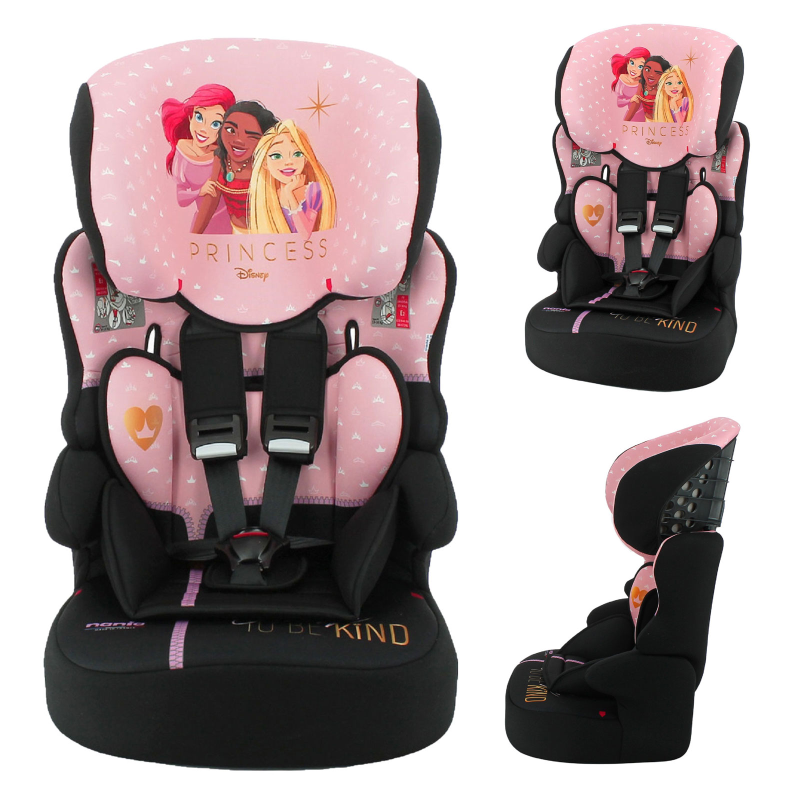 Disney Princess Linton Comfort Plus Luxe Group 123 Car Seat - Pink (9 Months-12 Years)