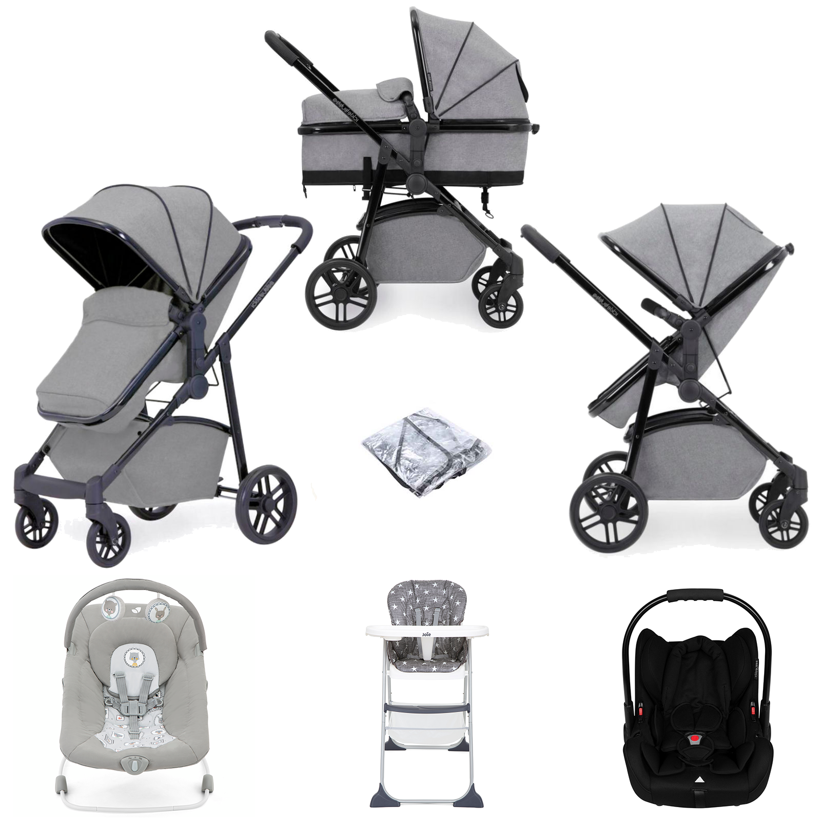 Ickle Bubba Moon (Astral) 6 Piece Travel System Bundle - Space Grey