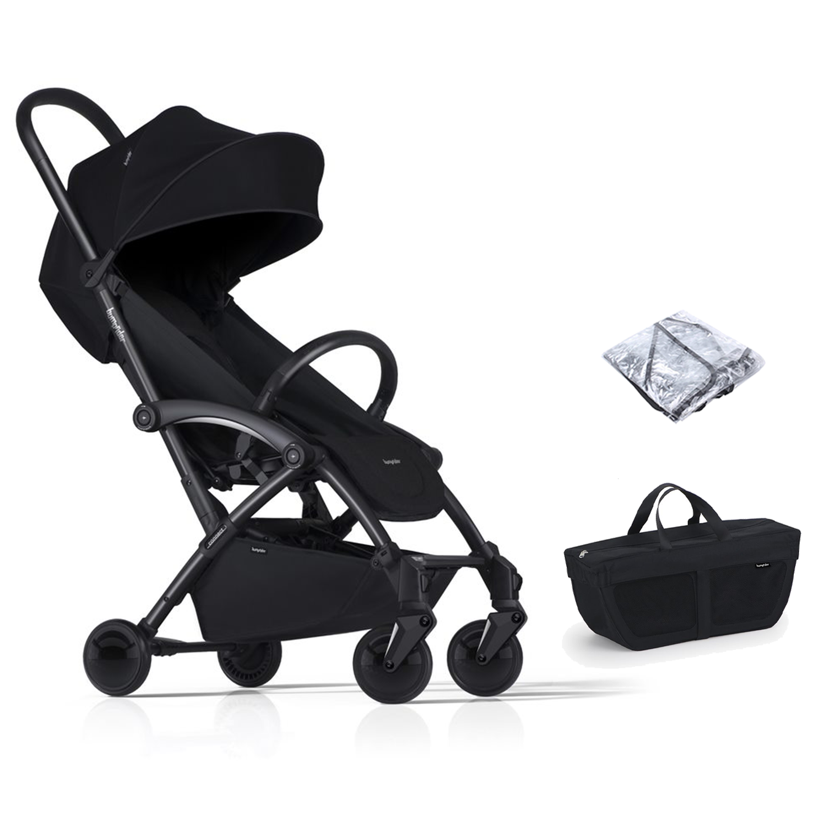 Bumprider Connect2 Stroller with Side Pack & Cover - Black