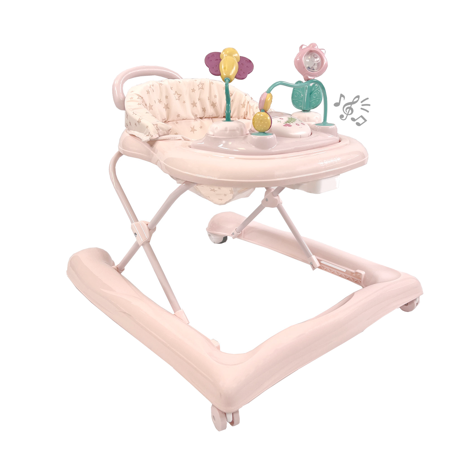 Puggle In the Garden Speedy 2 in 1 Baby Walker - Special Edition - Scattered Stars Pink