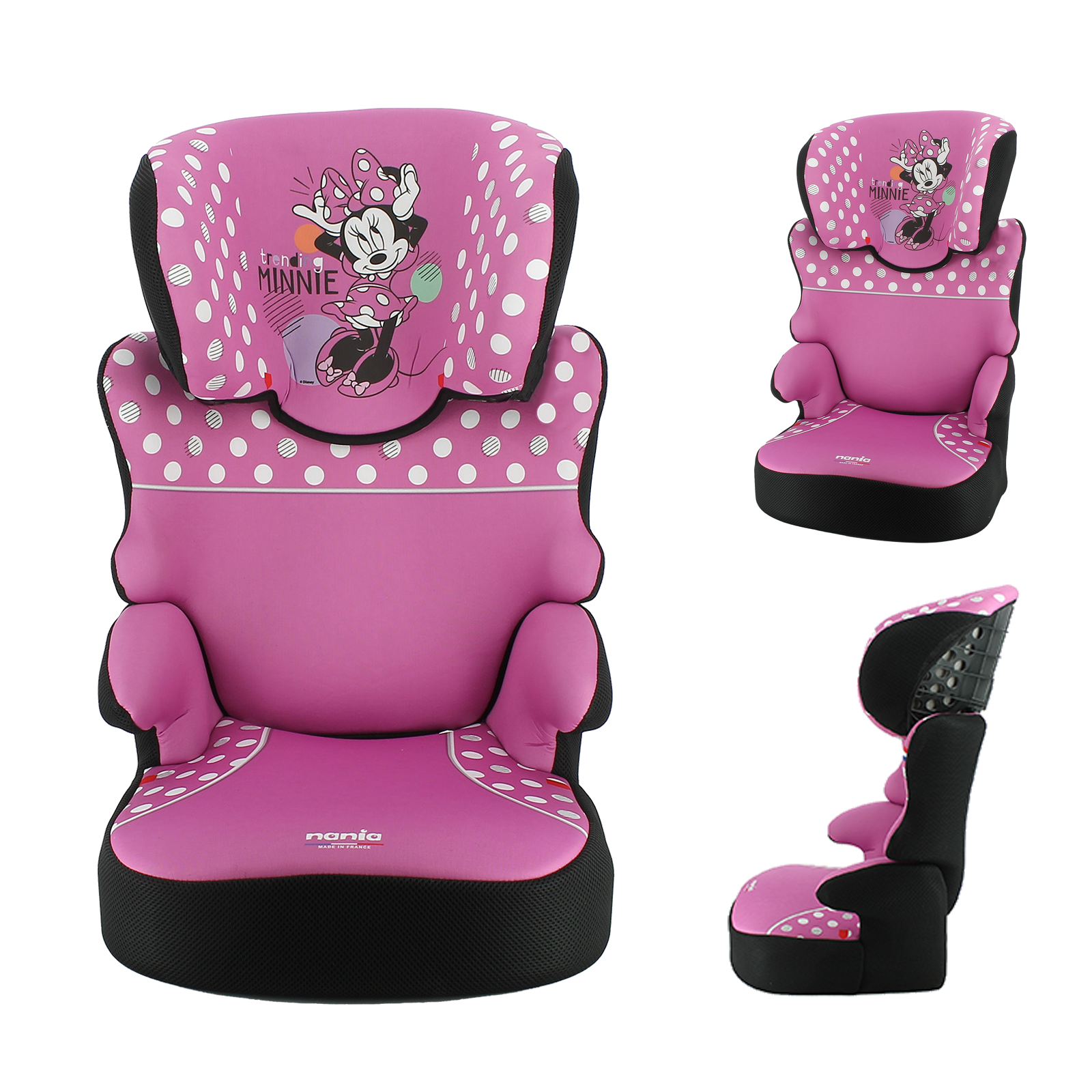 Disney Minnie Mouse Ruxton Comfort Plus Group 2/3 Car Seat - Pink (4-12 Years)