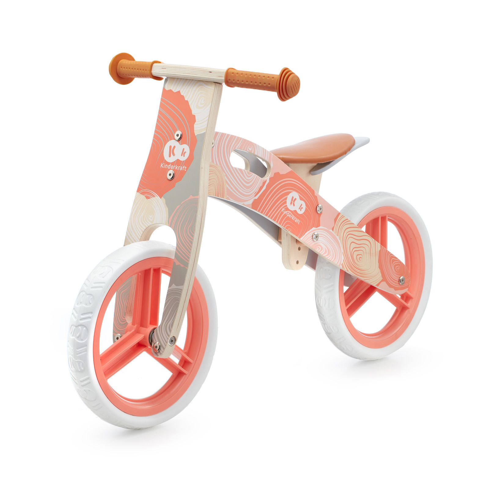 Kinderkraft Runner Eco Friendly Wooden Balance Bike - Coral...