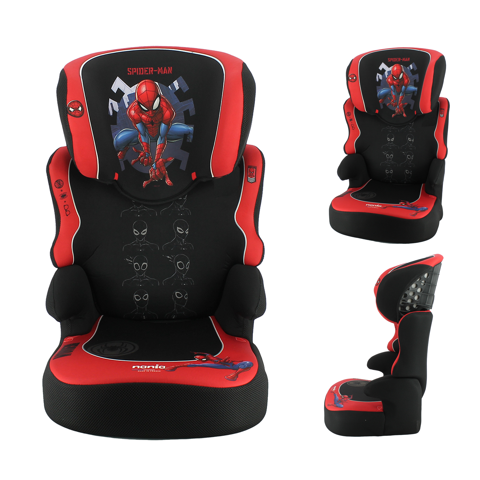Marvel Spider-Man Ruxton Comfort Plus Group 2/3 Car Seat - Black/Red (4-12 Years)