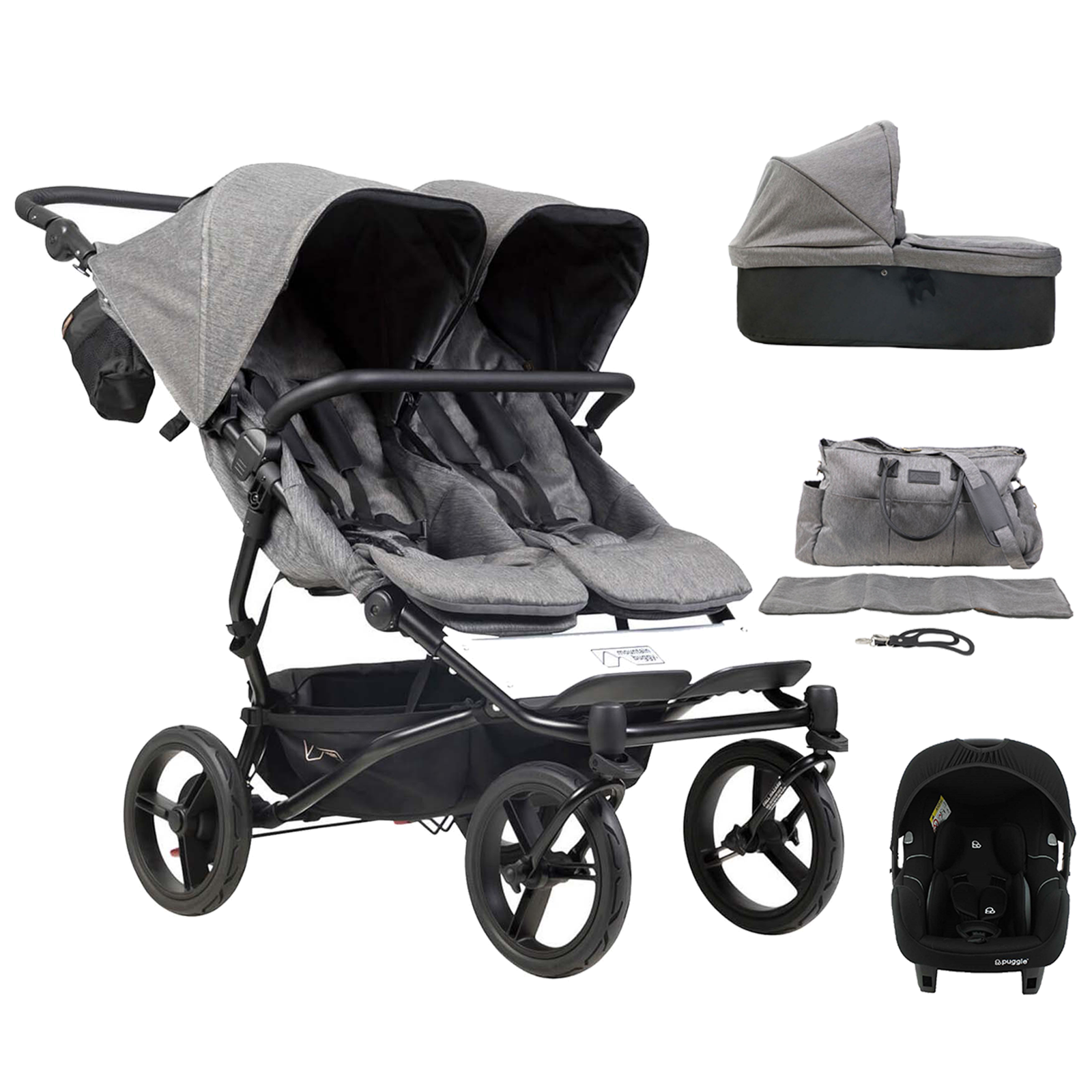 Mountain Buggy Duet Luxury (Alston) Travel System With Carrycot - Herringbone