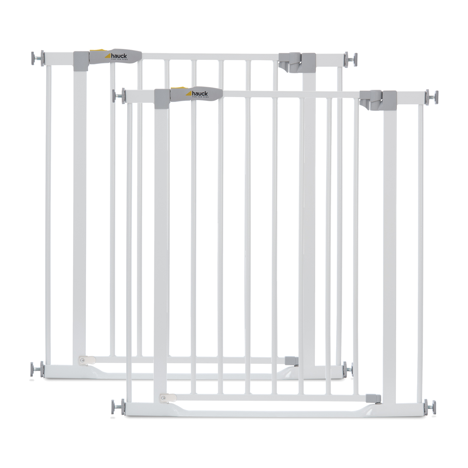 Hauck Clear Step Flat Baby Safery Gate (75cm - 80cm) (Pack of 2) - White