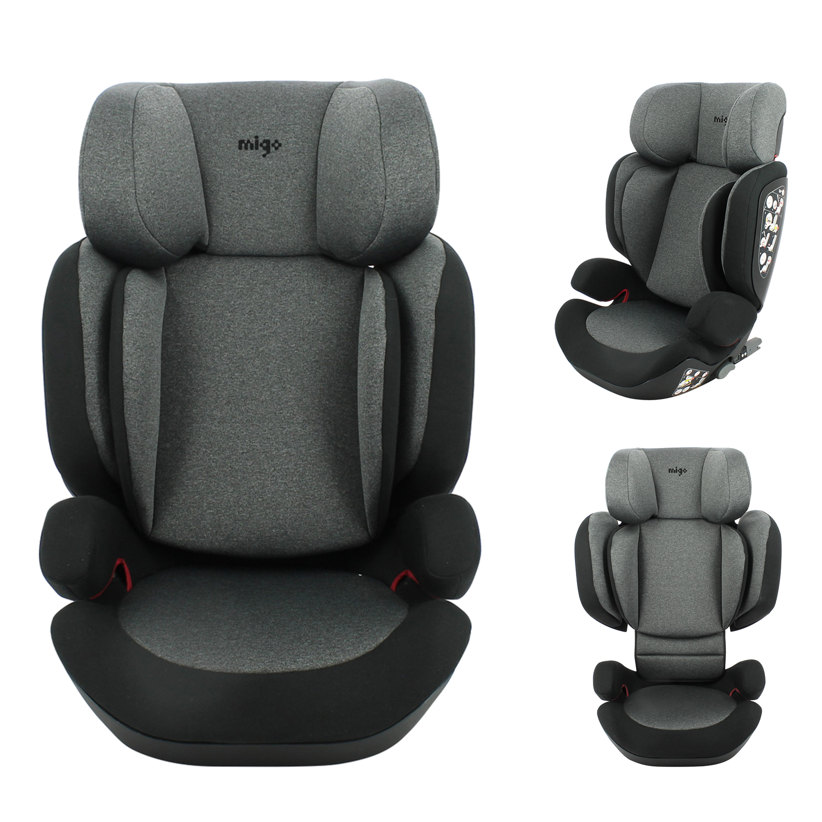 Migo Mirage Luxury ISOFIX Group 2,3 Car Seat Extra Side Impact Protection - Grey