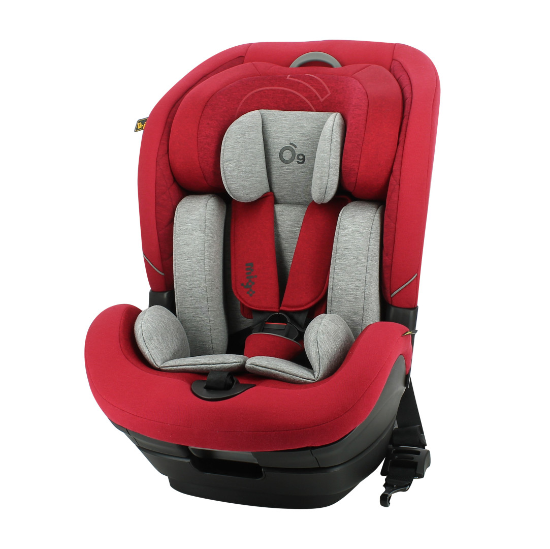 Migo Nado O9 Luxury ISOFIX i-Size Group 1,2,3 Car Seat Extra Side Impact Protection - Red