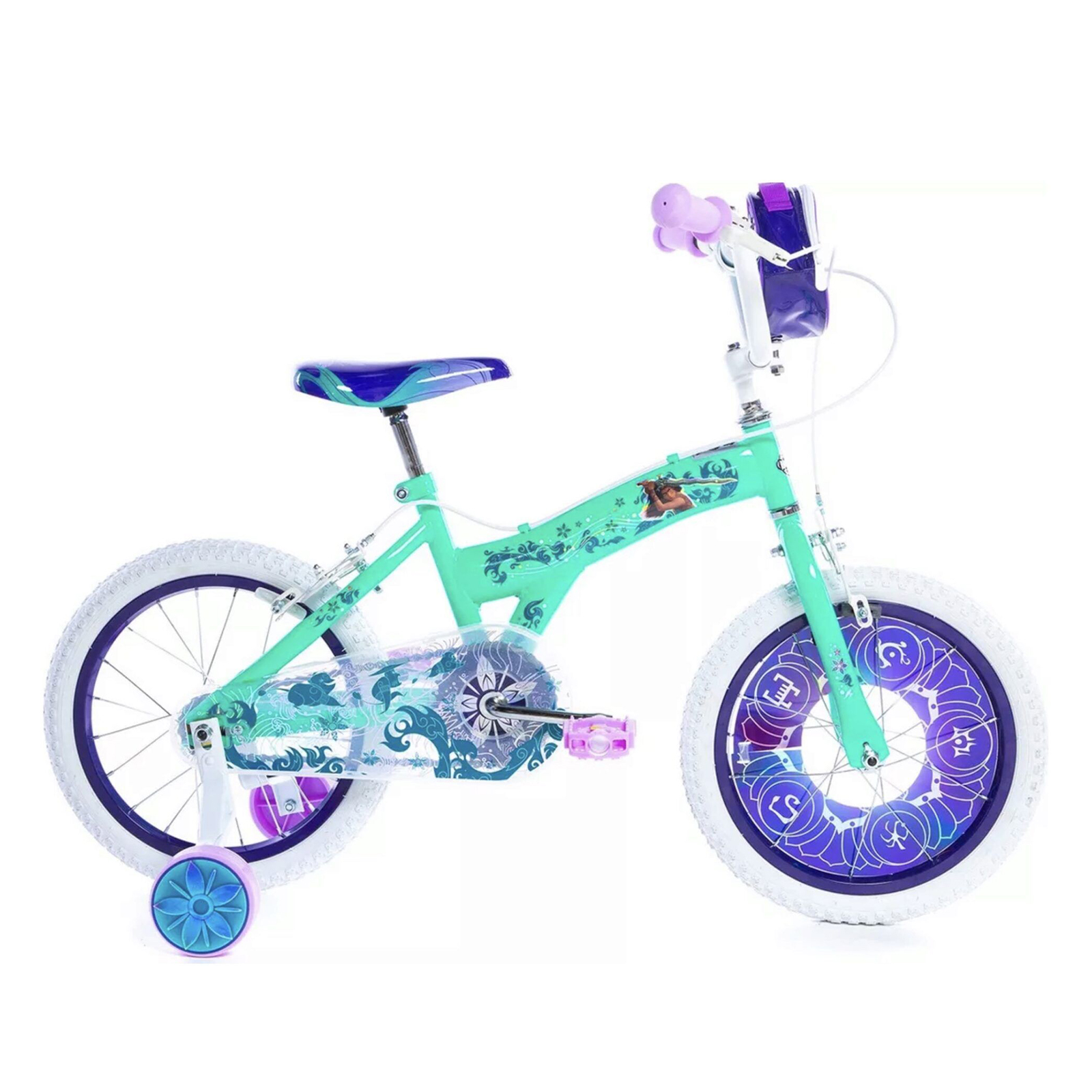 Huffy Disney Raya 16" Wheeled Girls Bike - Green (5-8 Years)