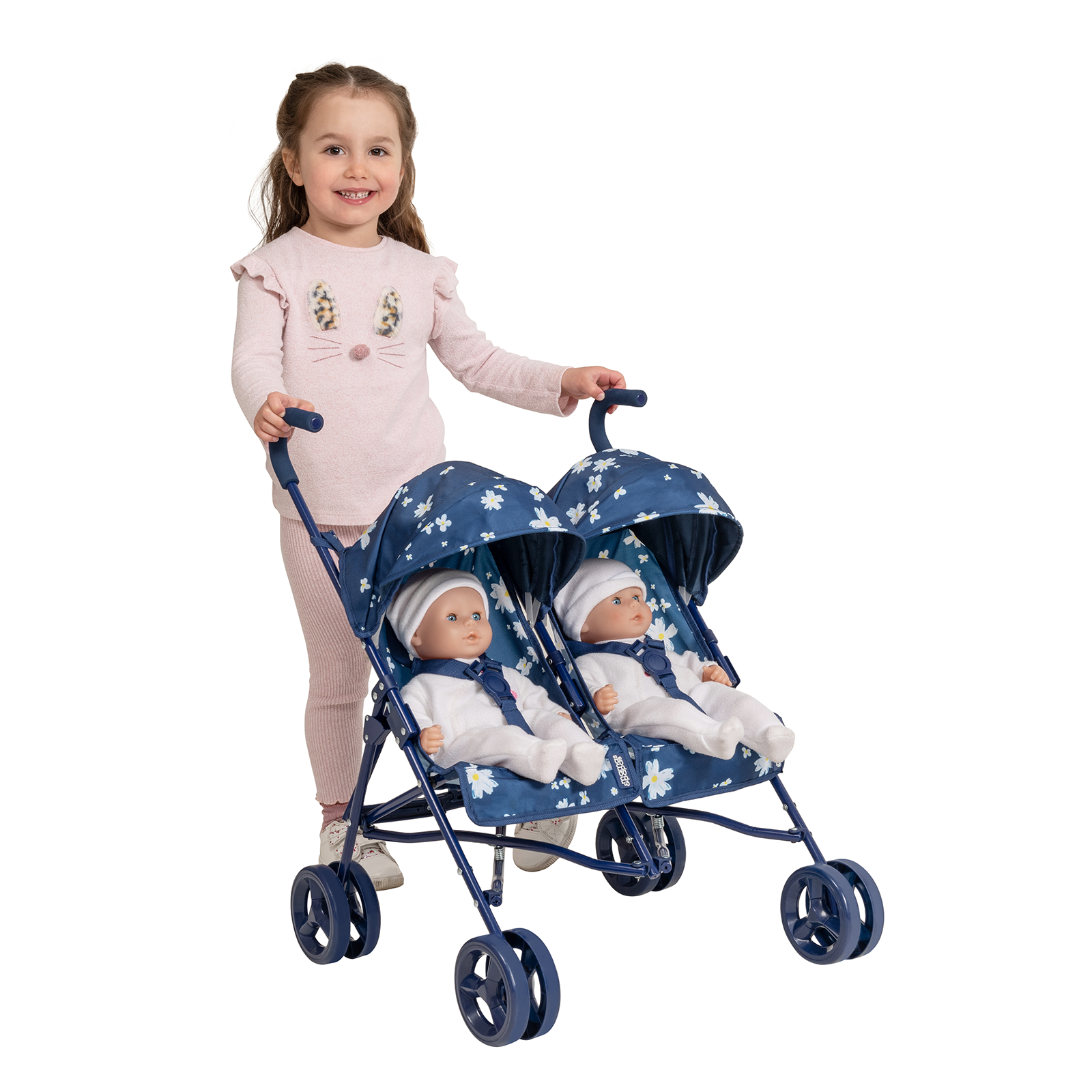 Mamas & Papas Junior Twin Double Dolls Pushchair (3 Years & Over) - Blue