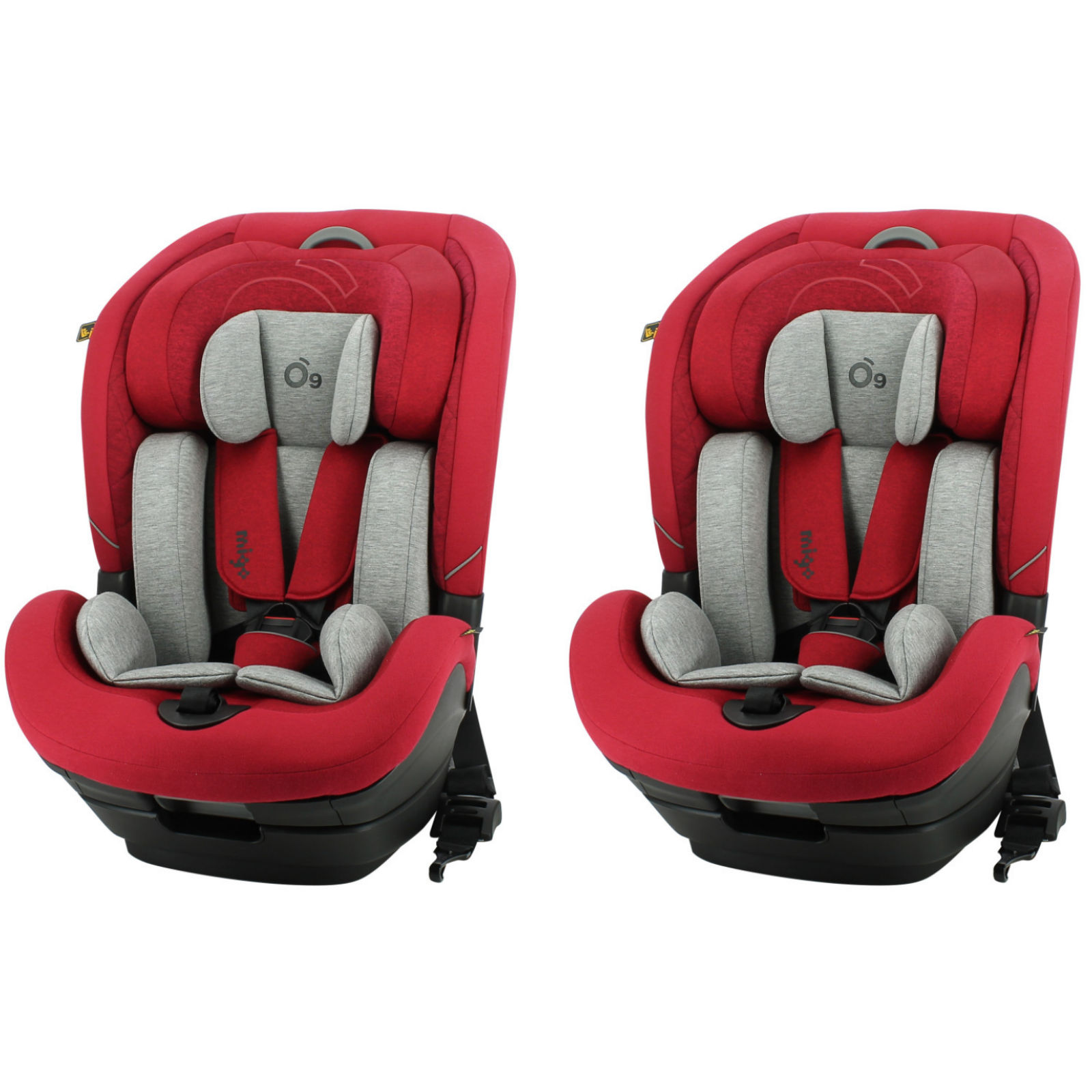 Migo Nado O9 Luxury i-Size Group 1/2/3 Isofix Car Seat  (2 Pack) - Red (15 Months-12 Years)