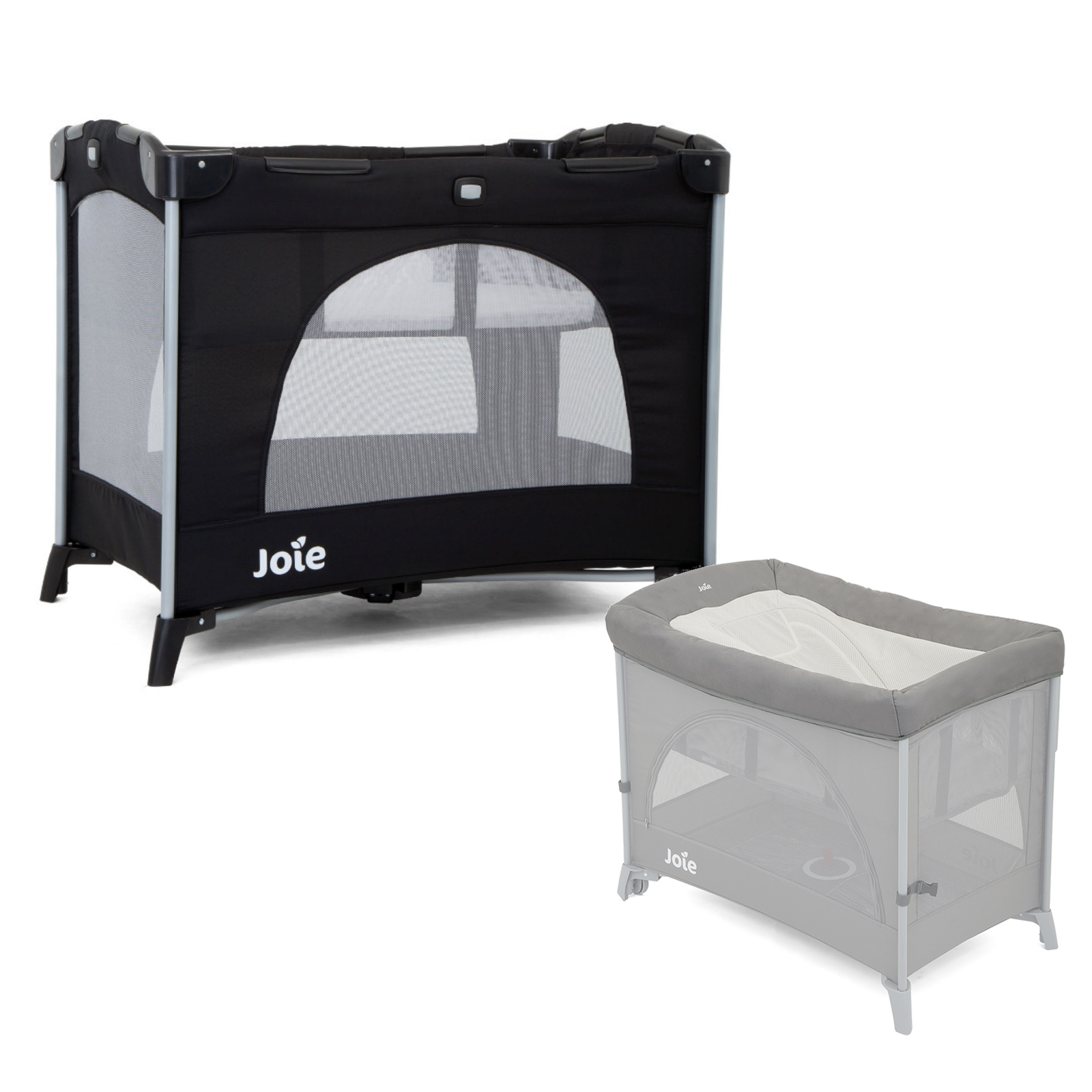 Joie Kubbie 3in1 Bassinet Travel Cot with Daydreamer Accessory Topper