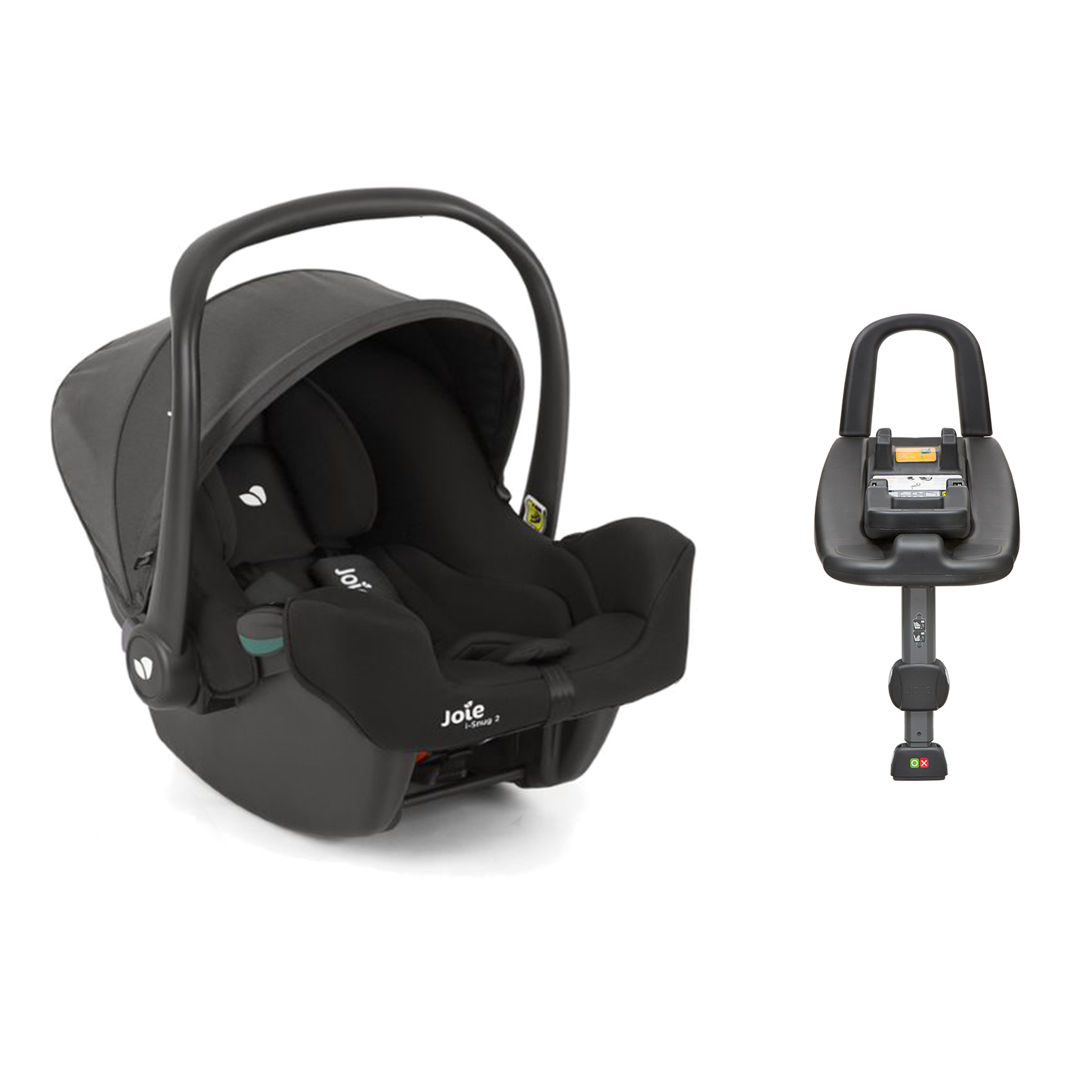 Joie i-Snug 2 Group 0+ (Birth - 12 Months) Infant Car Seat with i-Base Advance ISOFIX Base - Coal