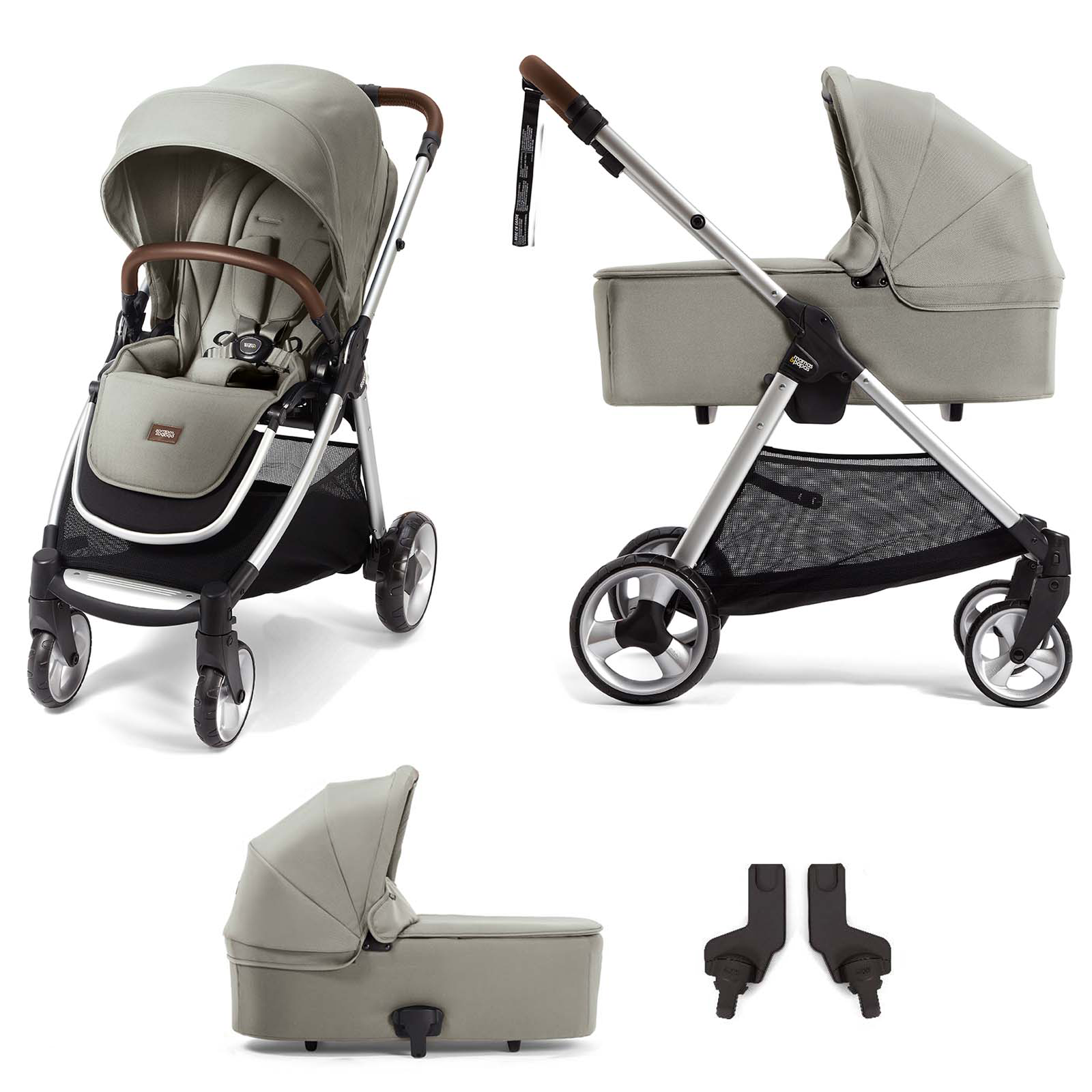 Mamas & Papas Flip XT2 2in1 Pushchair Stroller with Carrycot - Sage Green
