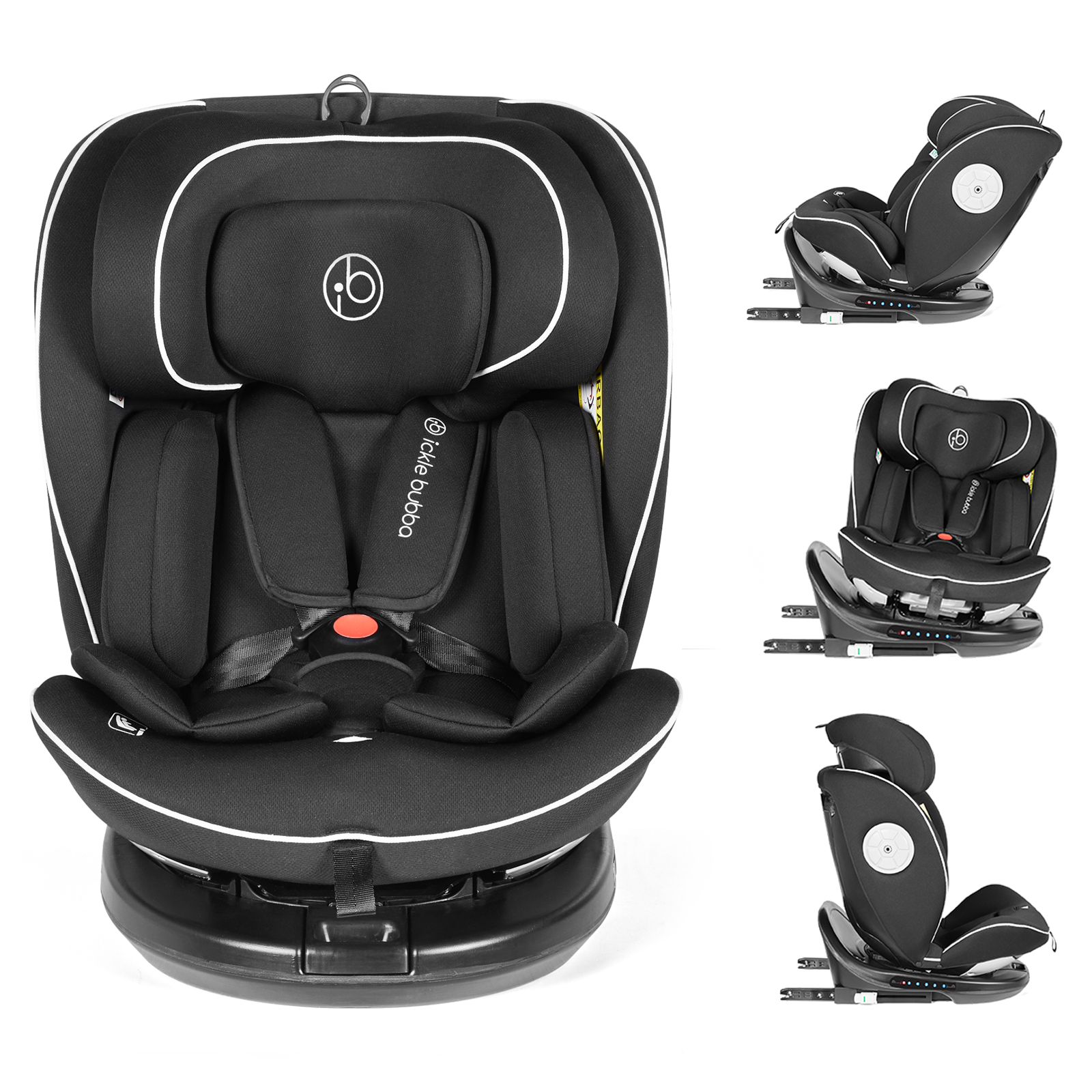 Ickle Bubba i-Size Rotator 360° Spin Group 0+/1/2/3 ISOFIX Car Seat - Black (0-12 Years)