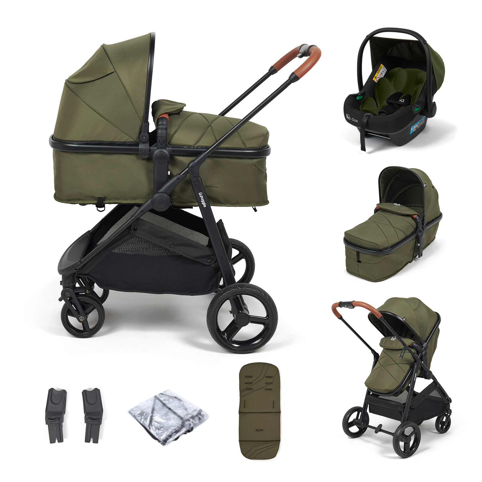 Puggle Monaco XT 2in1 i-Size Travel System - Forest Green