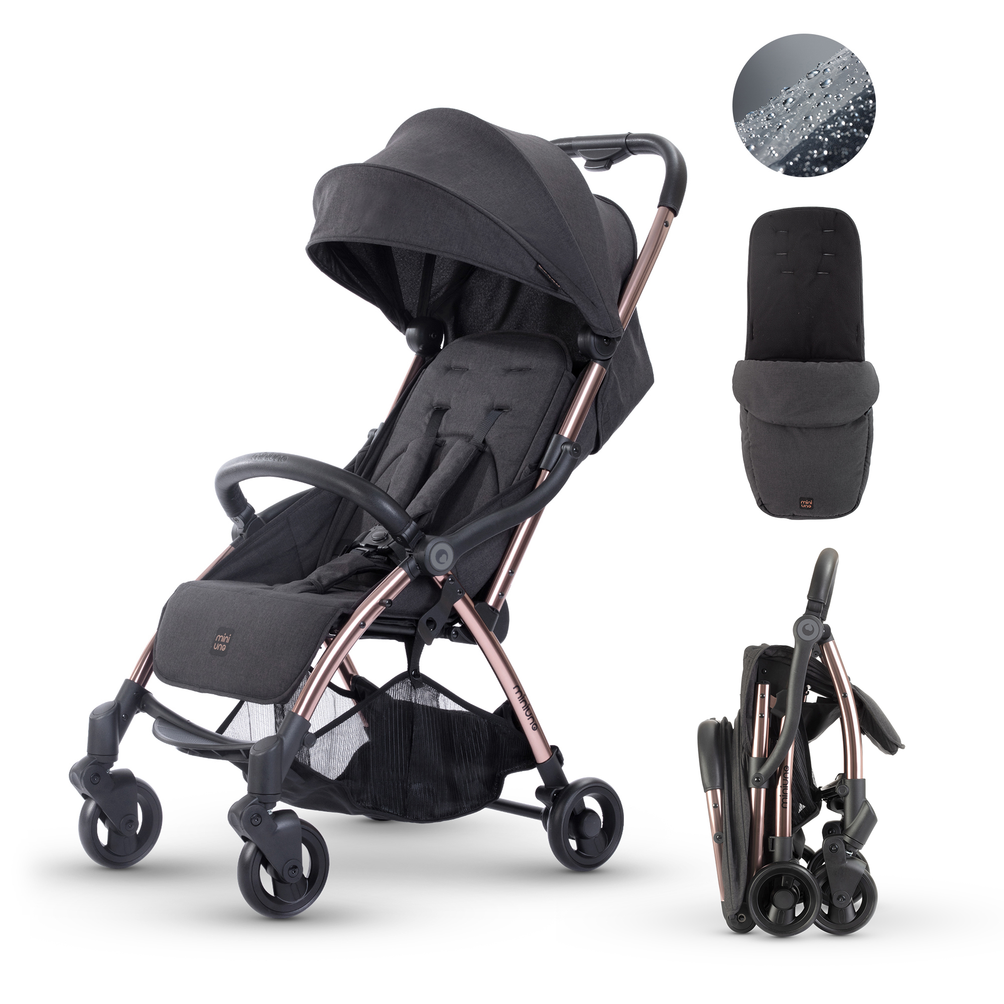 Mini Uno Special Edition Touchfold Stroller - Rose Gold
