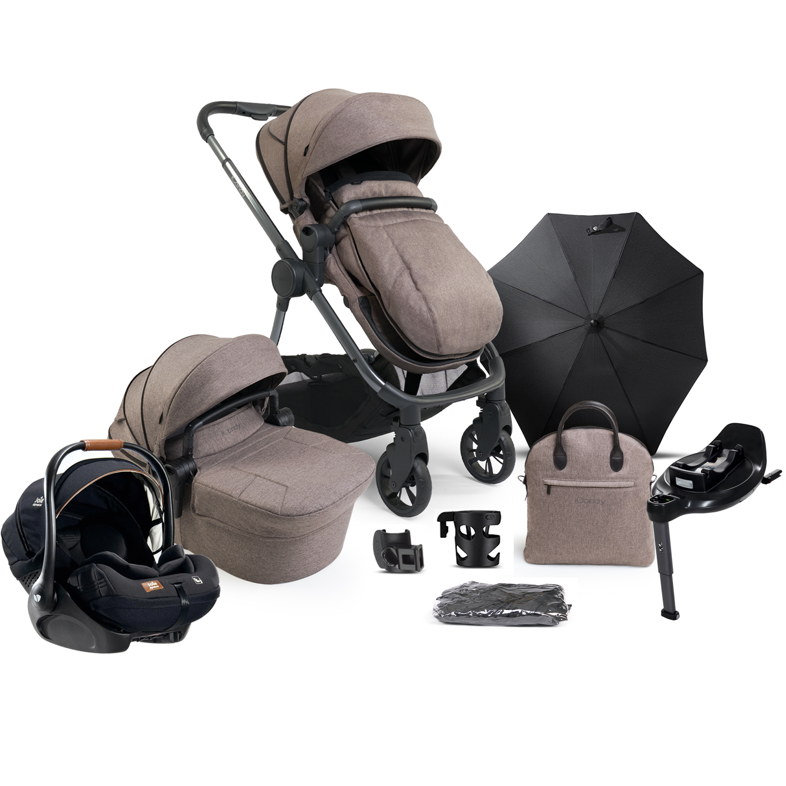 iCandy Lime Lifestyle (i-Level) Travel System Summer Bundle with Encore ISOFIX - Taupe