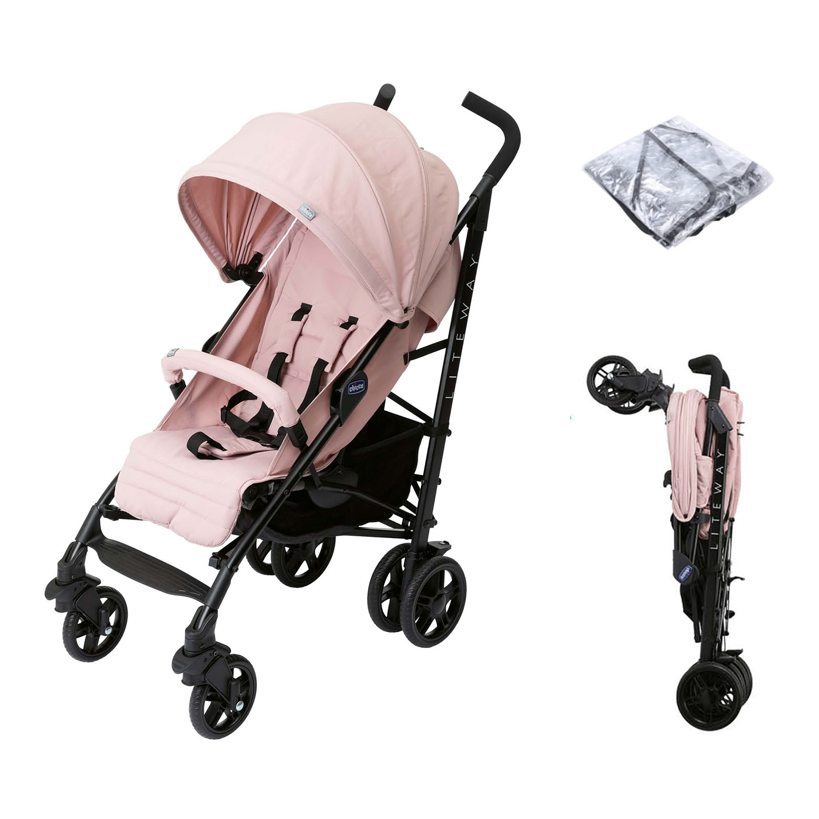 Chicco Liteway 4 Lightweight 7.5kg Stroller – Blossom Pink 