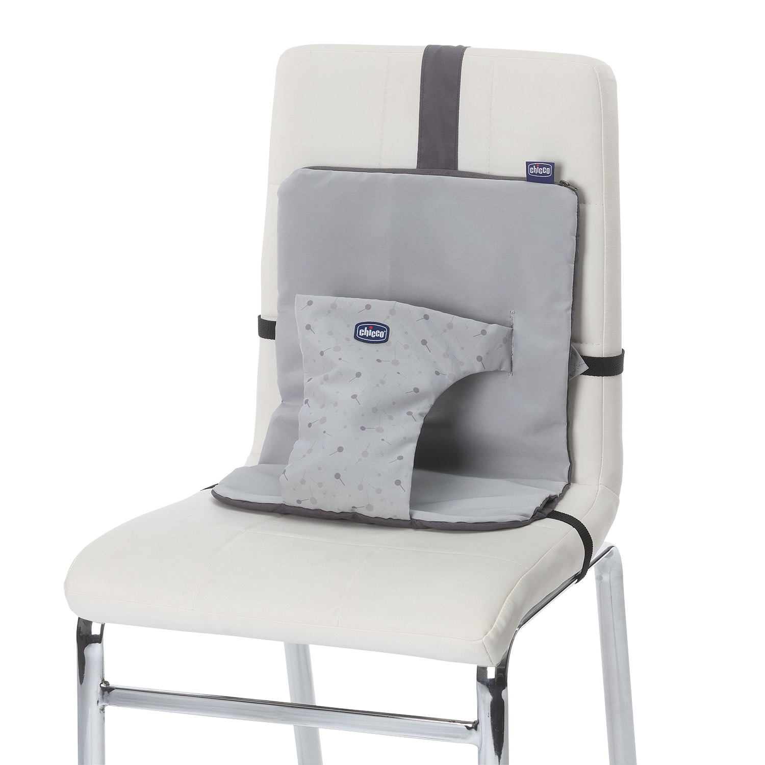 Chicco Wrappy Set Lightweight Booster Seat Highchair - Grey 