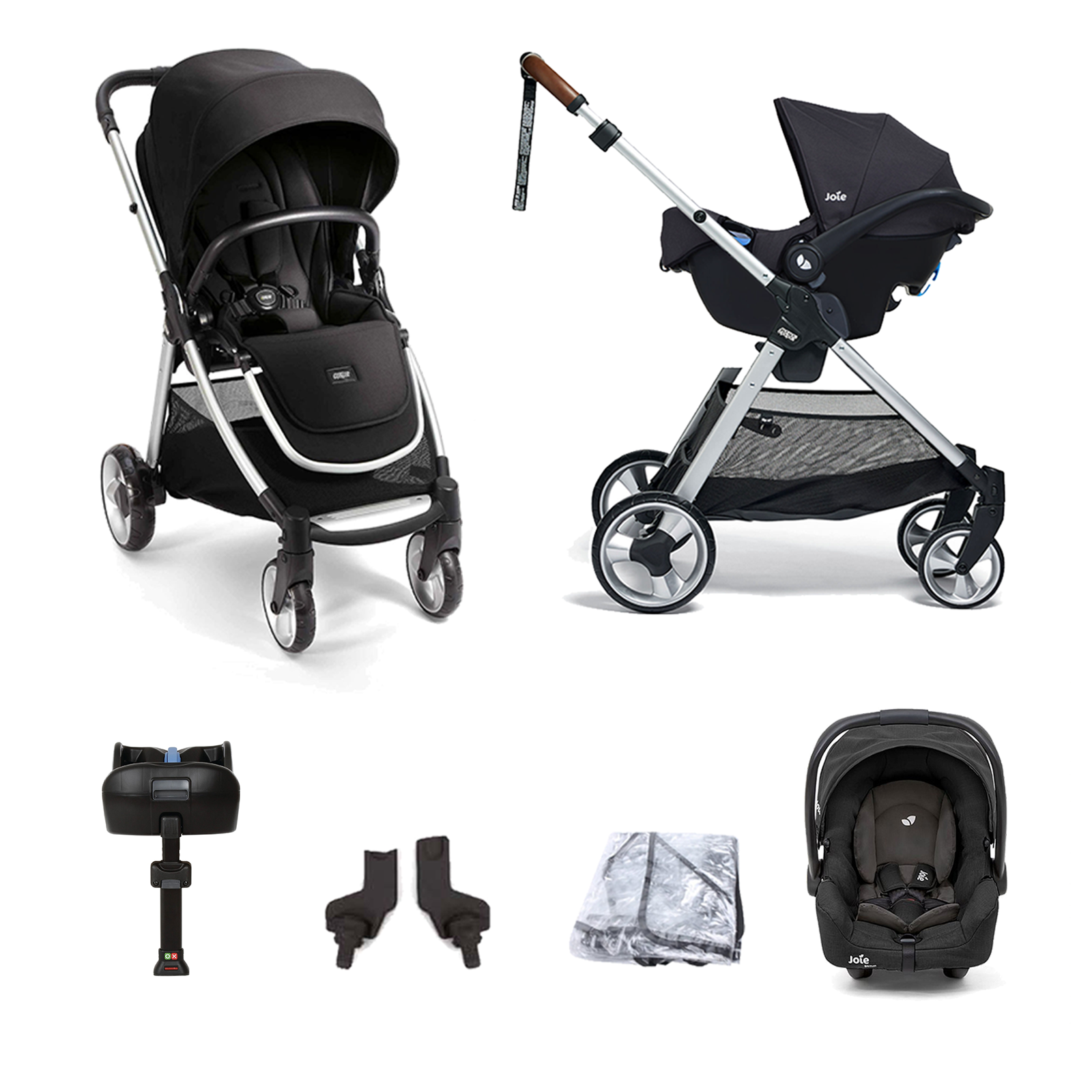 Mamas & Papas Flip XT2 (Gemm Car Seat) Travel System with ISOFIX Base - Black